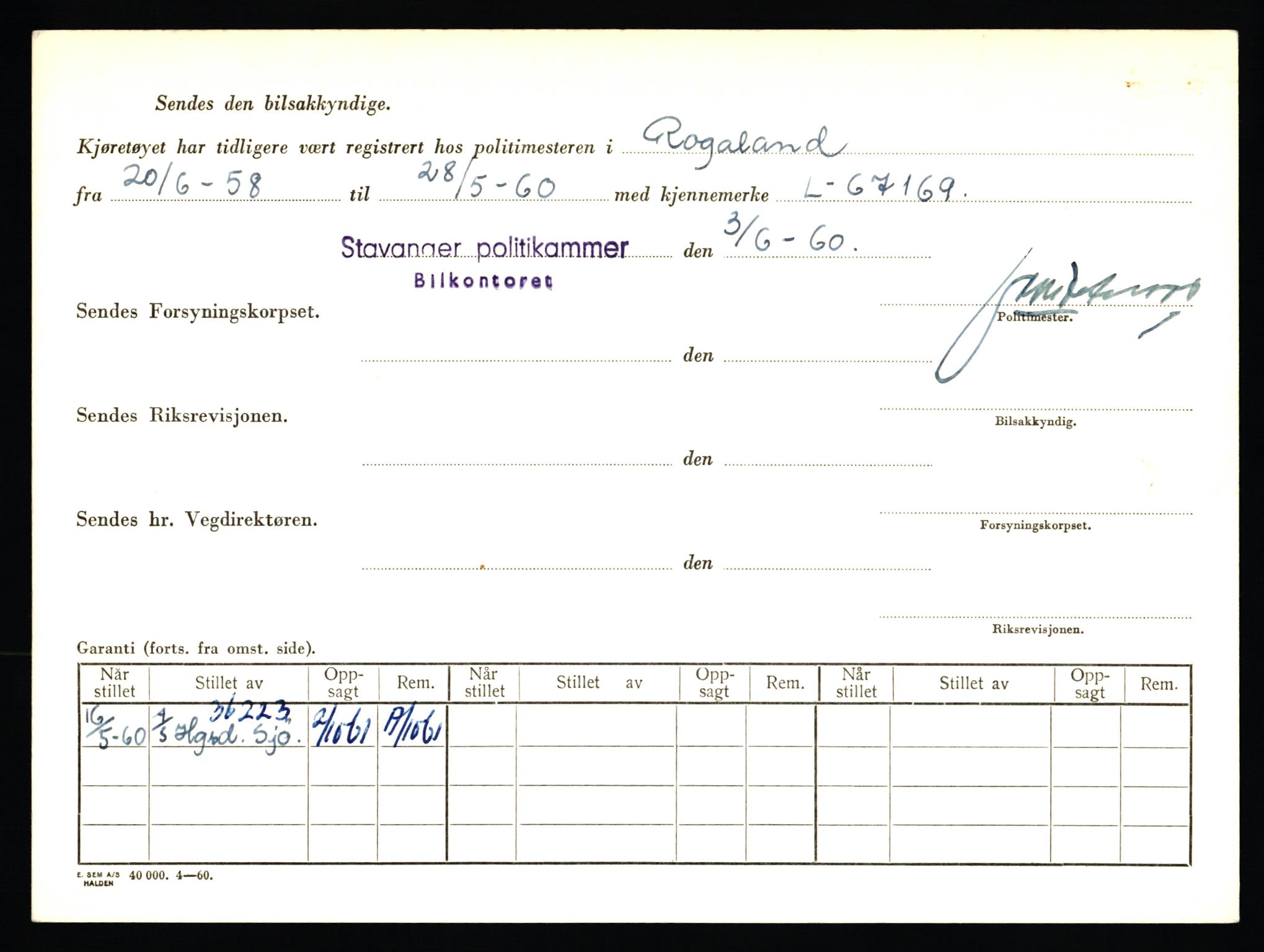 Stavanger trafikkstasjon, AV/SAST-A-101942/0/F/L0006: L-1700 - L-2149, 1930-1971, s. 190