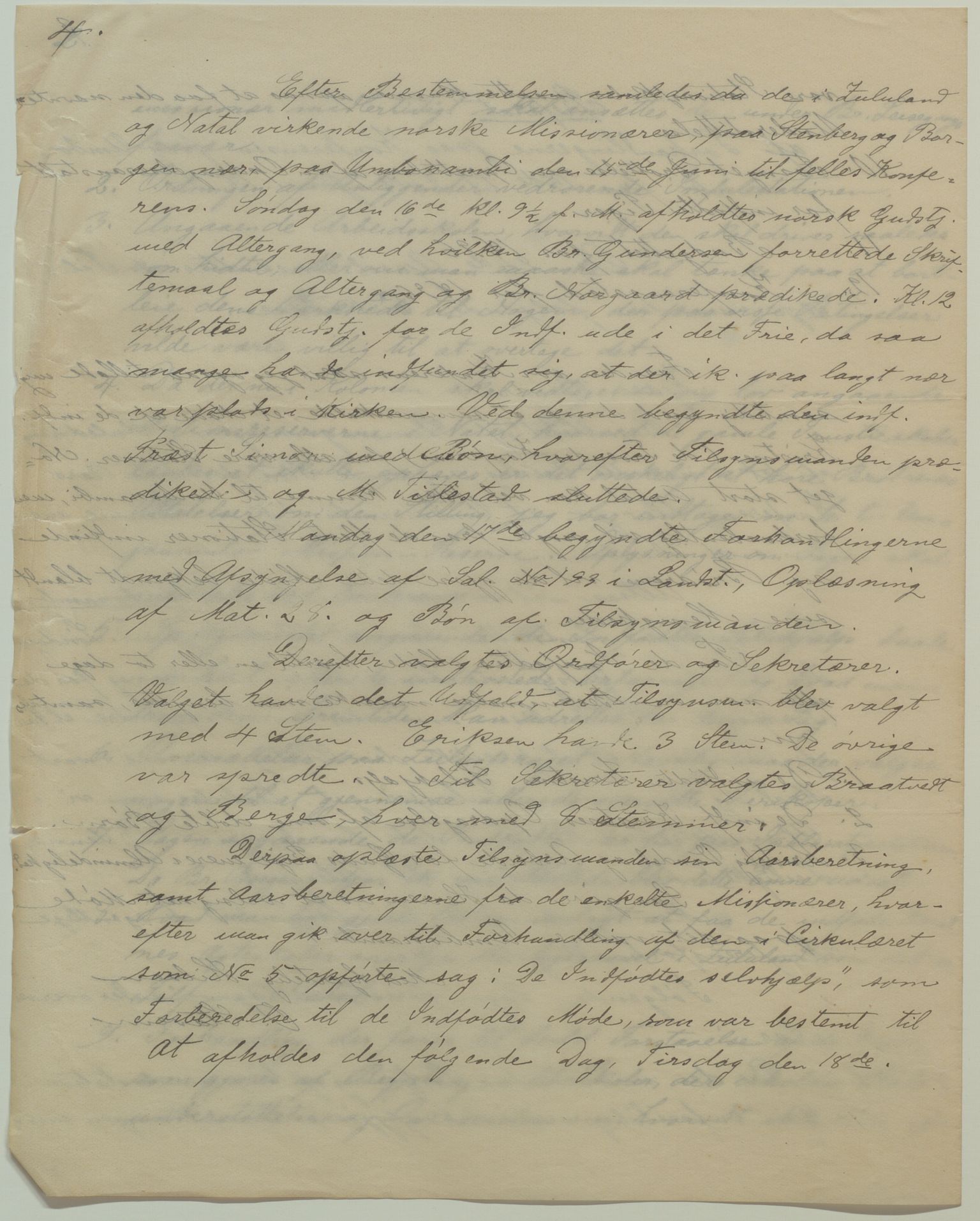 Det Norske Misjonsselskap - hovedadministrasjonen, VID/MA-A-1045/D/Da/Daa/L0040/0013: Konferansereferat og årsberetninger / Konferansereferat fra Sør-Afrika., 1895, s. 4