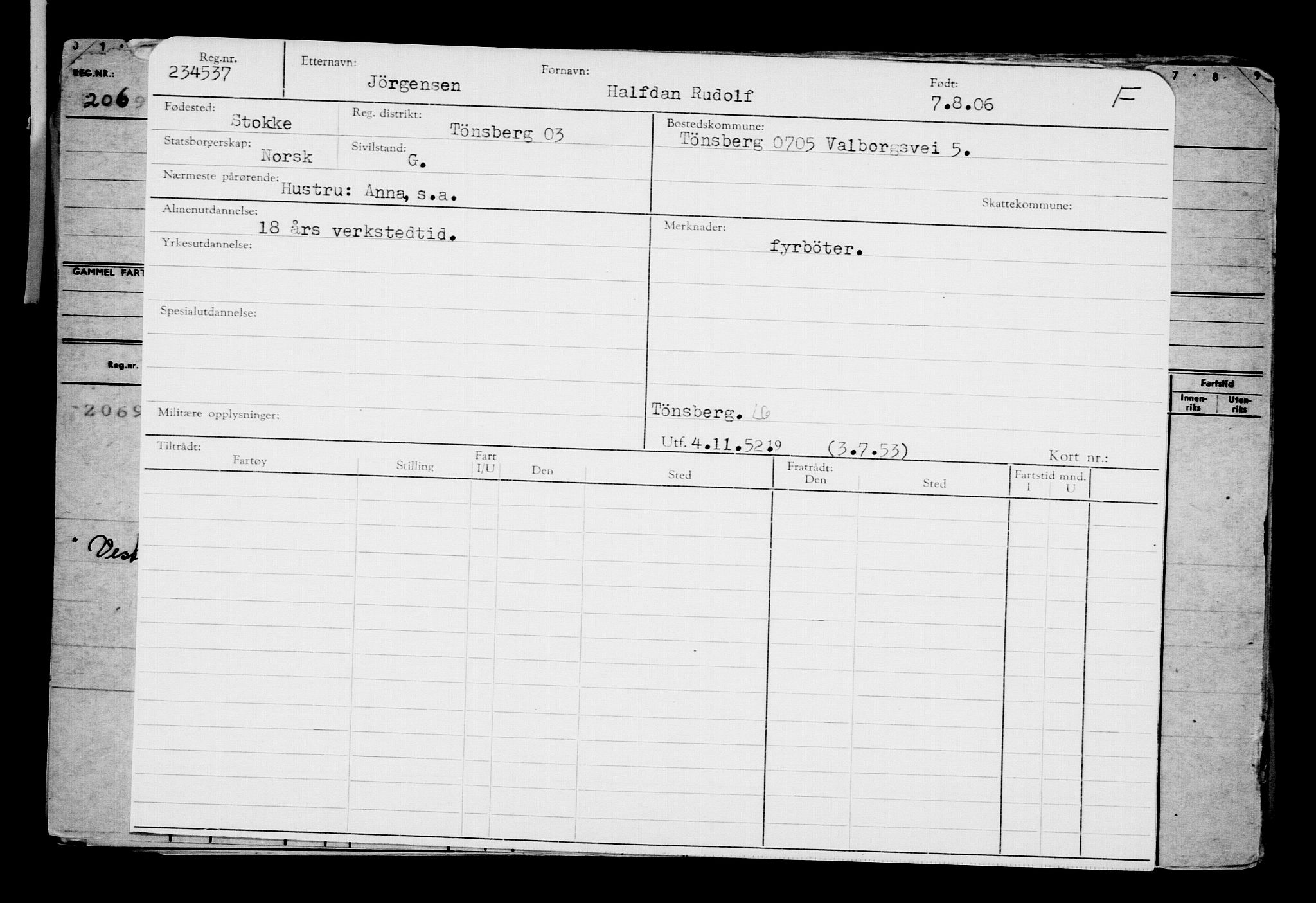 Direktoratet for sjømenn, AV/RA-S-3545/G/Gb/L0066: Hovedkort, 1906, s. 446