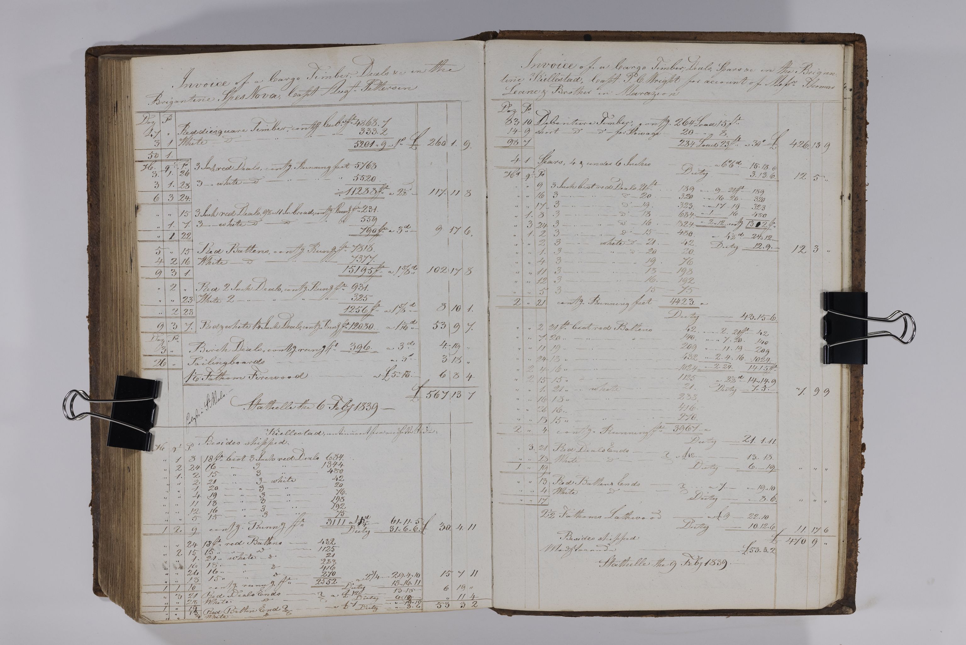 , Priscourant-tømmerpriser, 1834-38, 1834-1838, s. 366
