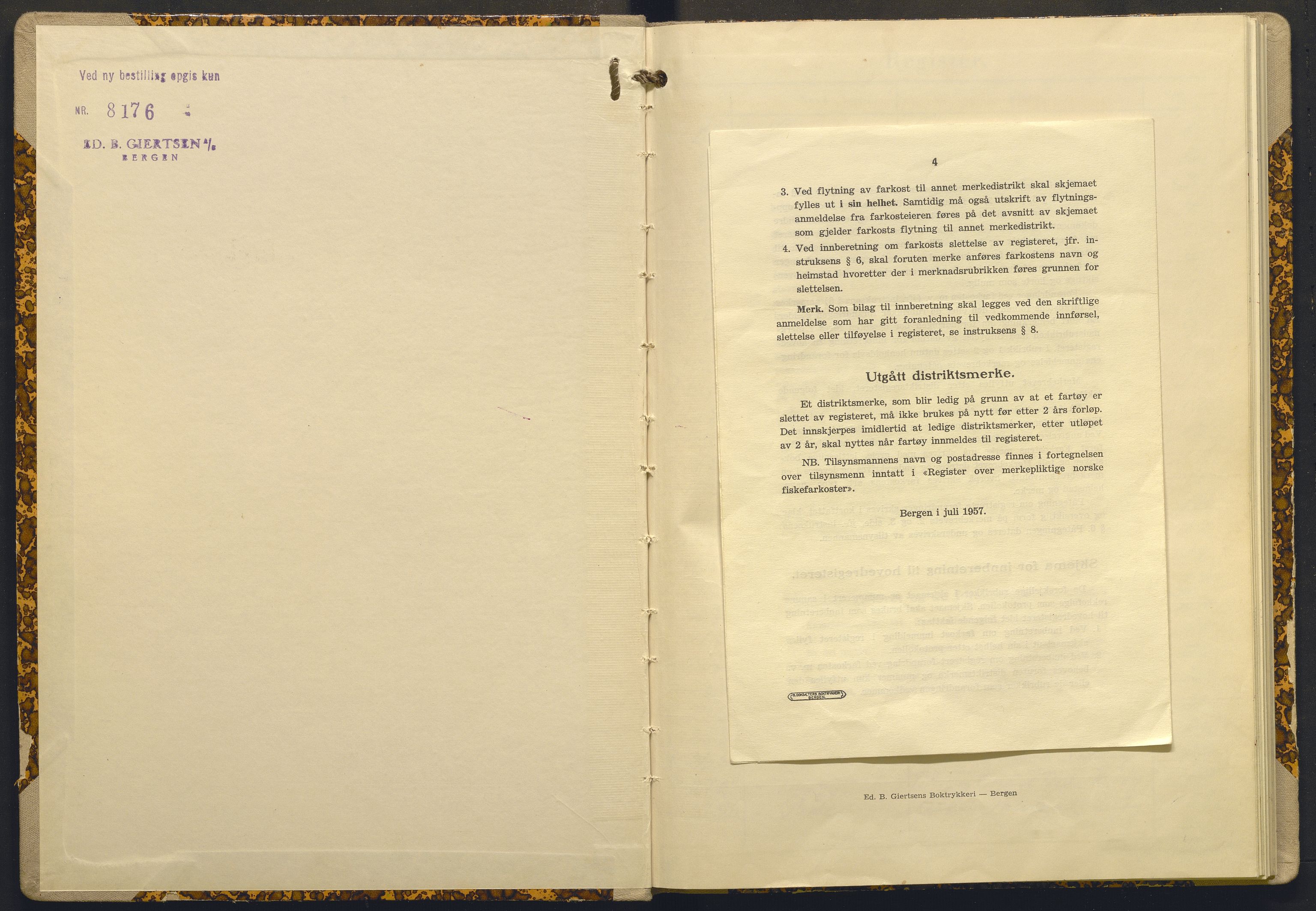 Fiskeridirektoratet - 1 Adm. ledelse - 13 Båtkontoret, AV/SAB-A-2003/I/Ia/Iai/L0120: 135.0944/1 Merkeprotokoll - Suldal, 1964-1968