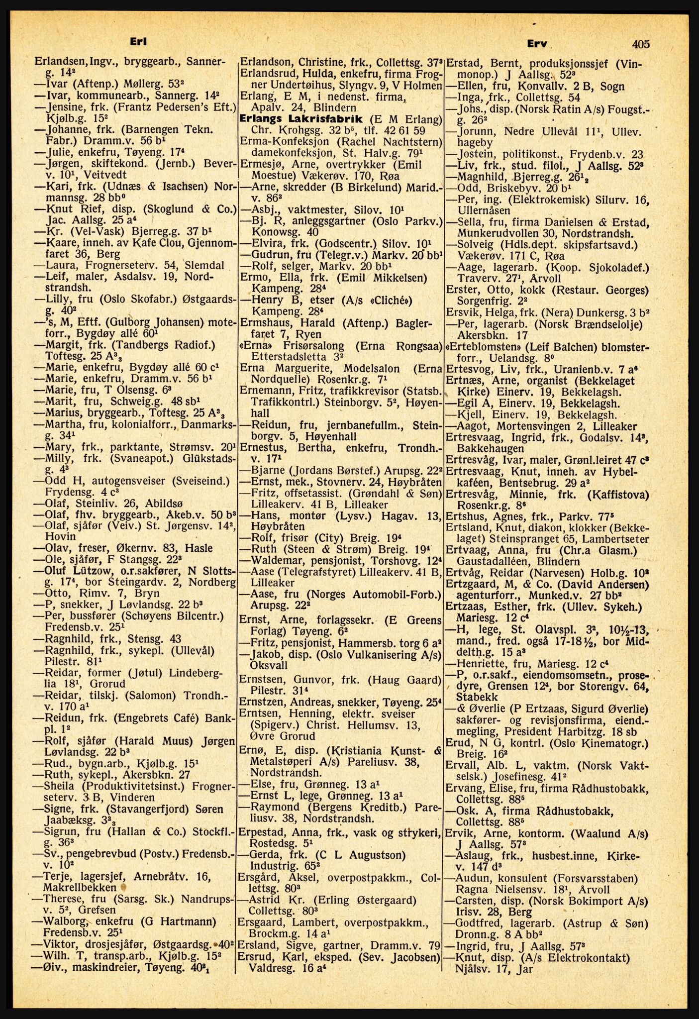 Kristiania/Oslo adressebok, PUBL/-, 1957-1958, s. 405