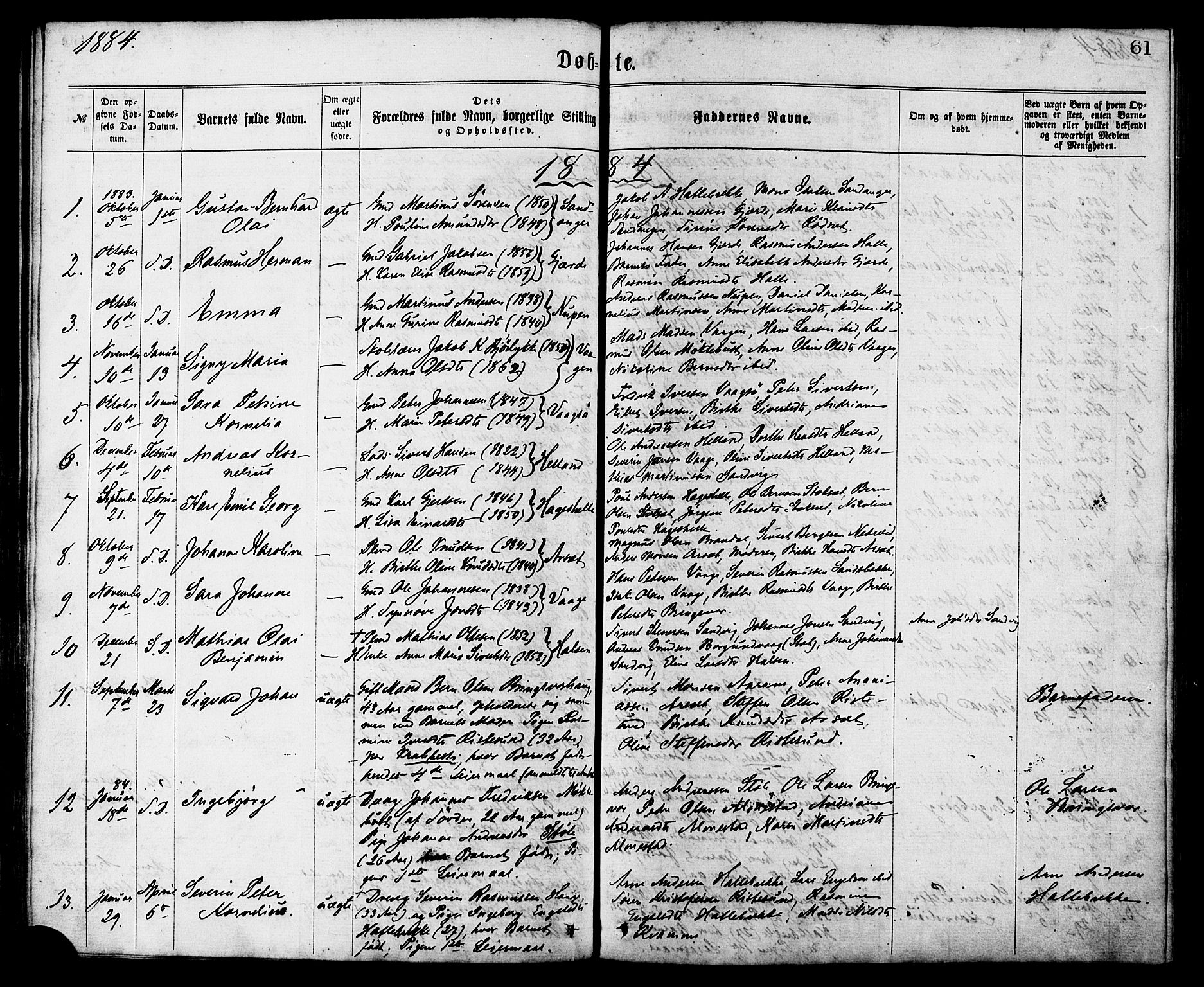 Ministerialprotokoller, klokkerbøker og fødselsregistre - Møre og Romsdal, AV/SAT-A-1454/503/L0035: Ministerialbok nr. 503A03, 1865-1884, s. 61