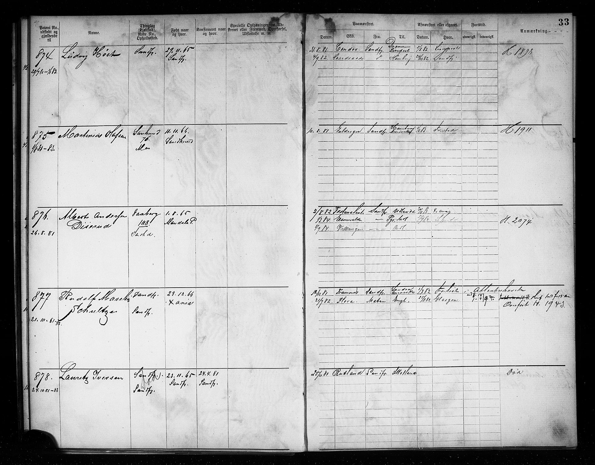 Sandefjord innrulleringskontor, AV/SAKO-A-788/F/Fa/L0004: Annotasjonsrulle, 1879-1889, s. 35
