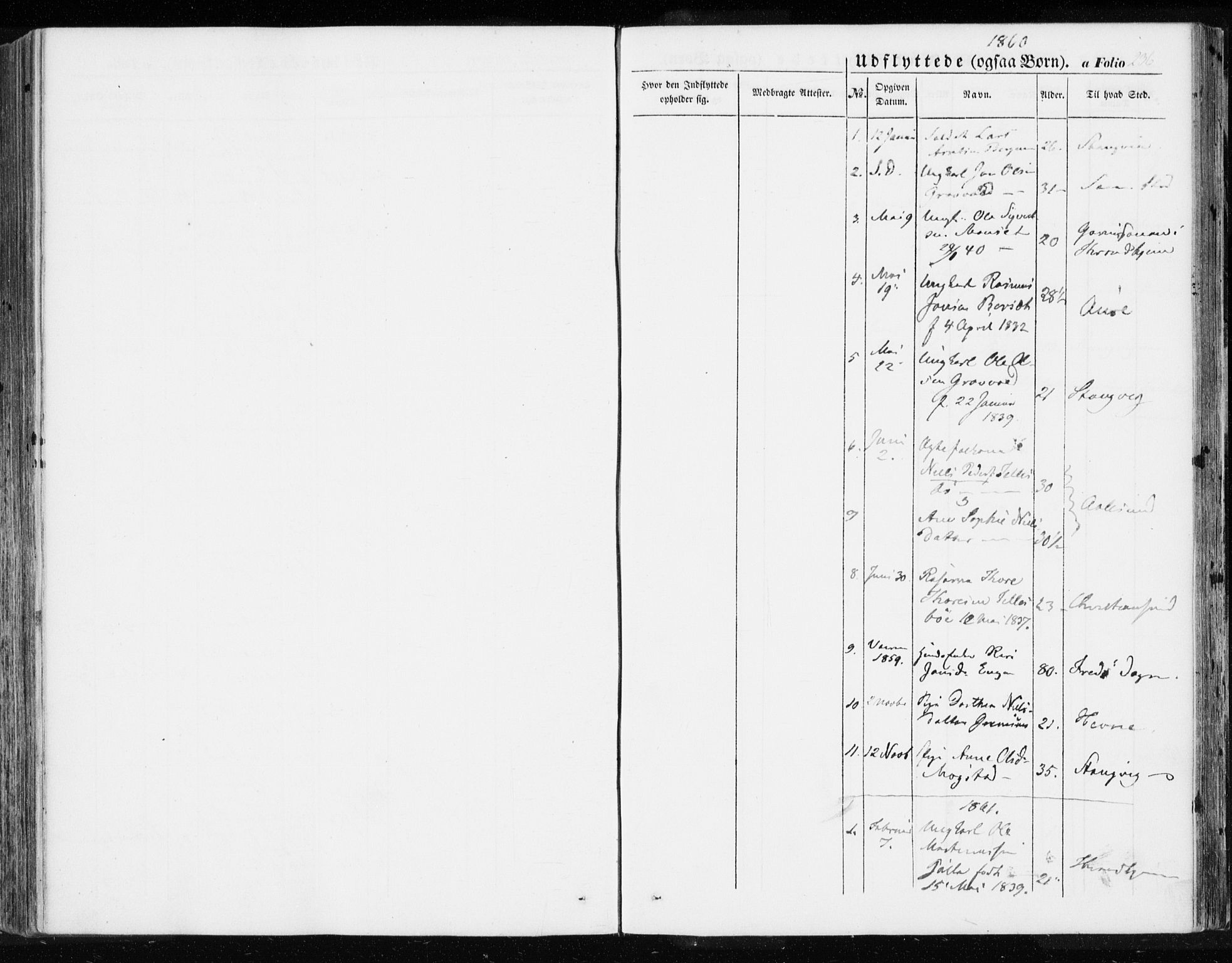 Ministerialprotokoller, klokkerbøker og fødselsregistre - Møre og Romsdal, SAT/A-1454/595/L1044: Ministerialbok nr. 595A06, 1852-1863, s. 236