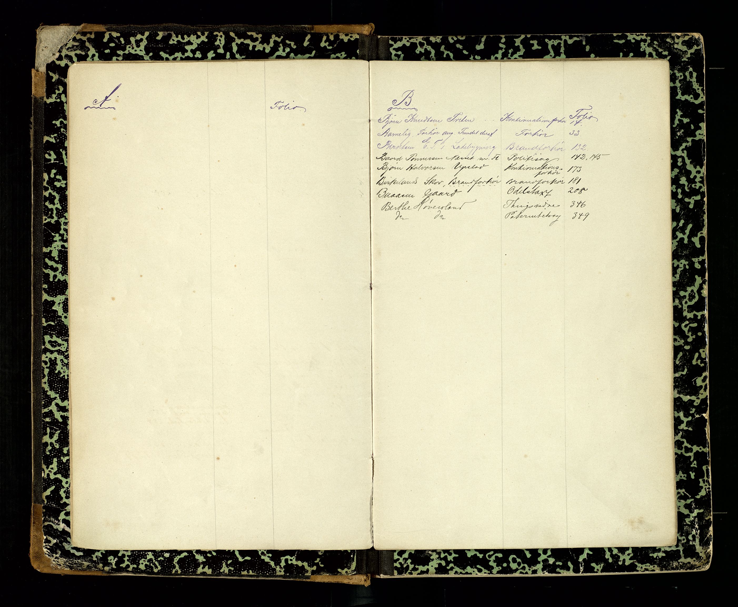 Torridal sorenskriveri, SAK/1221-0012/F/Fb/L0005: Ekstrarettsprotokoll nr. 5, 1885-1897