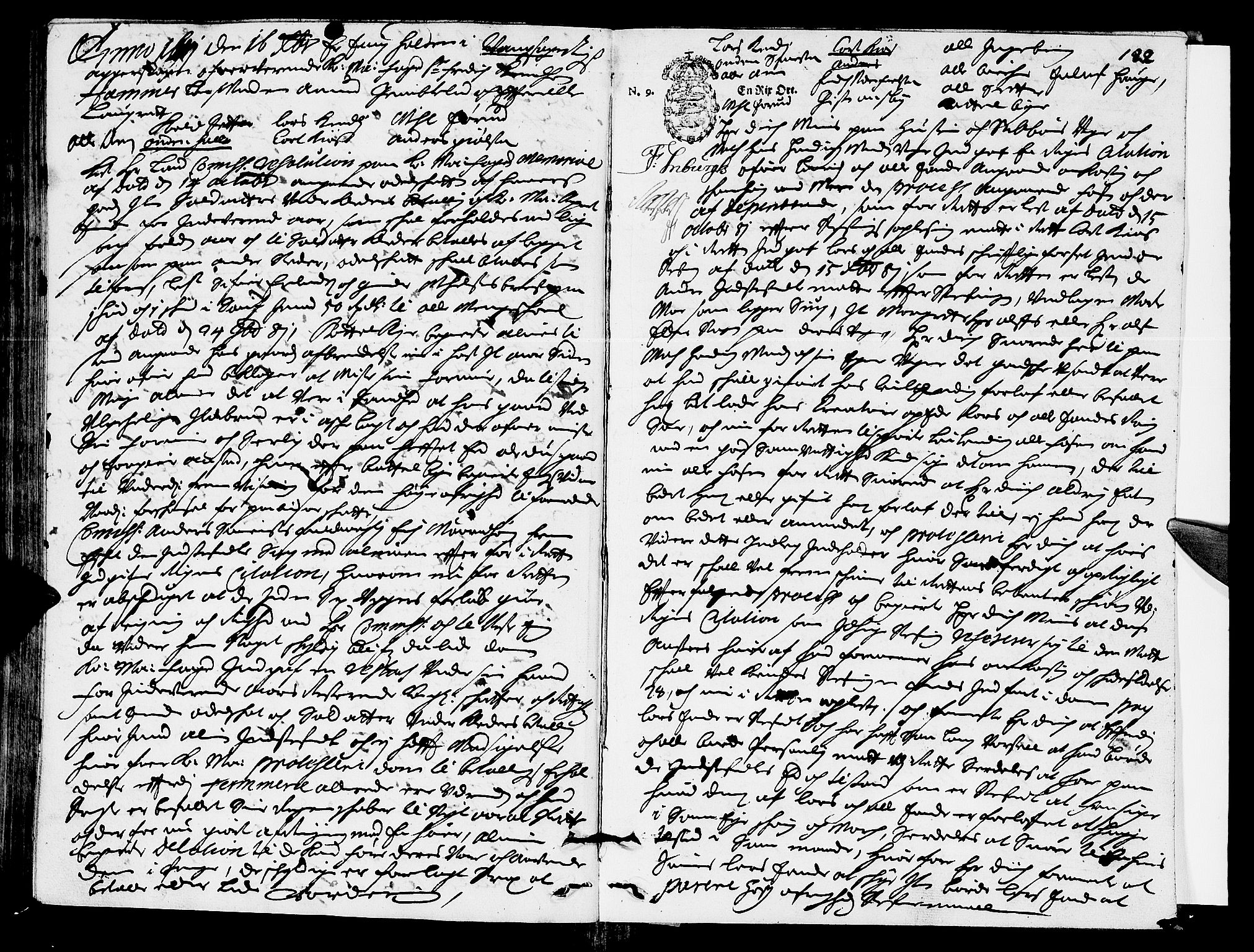 Hedemarken sorenskriveri, SAH/TING-034/G/Gb/L0017: Tingbok, 1681, s. 121b-122a
