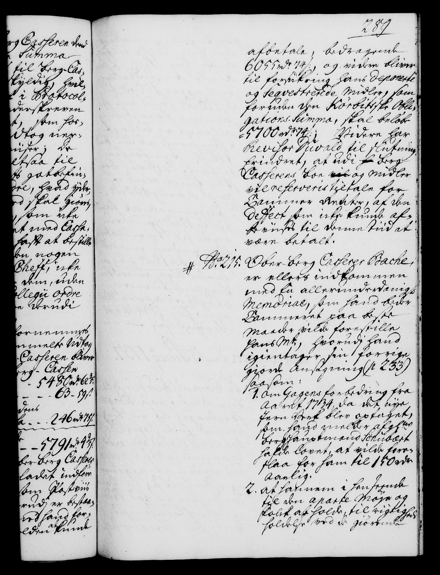 Rentekammeret, Kammerkanselliet, RA/EA-3111/G/Gh/Gha/L0019: Norsk ekstraktmemorialprotokoll (merket RK 53.64), 1736-1737, s. 289