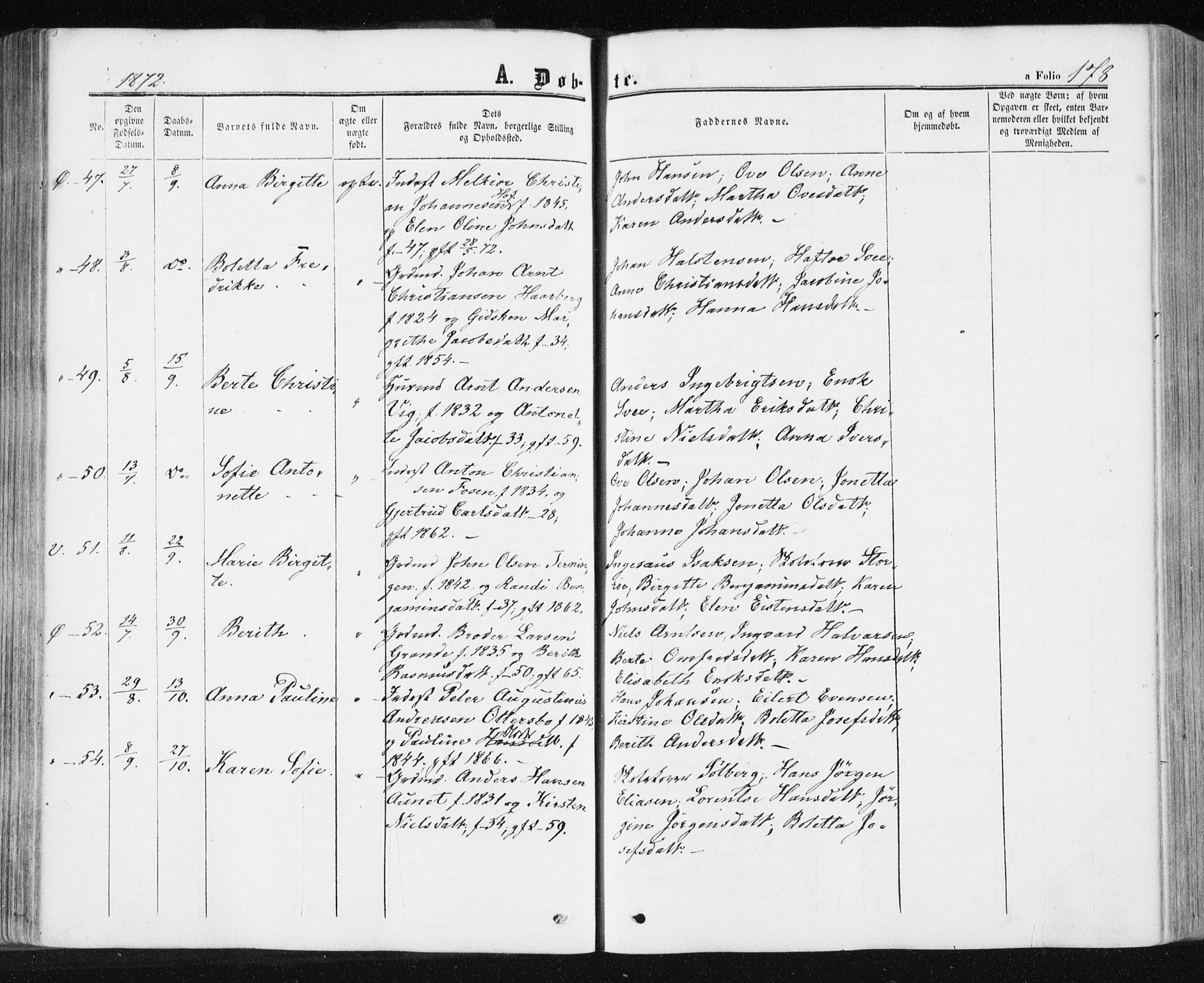 Ministerialprotokoller, klokkerbøker og fødselsregistre - Sør-Trøndelag, SAT/A-1456/659/L0737: Ministerialbok nr. 659A07, 1857-1875, s. 178
