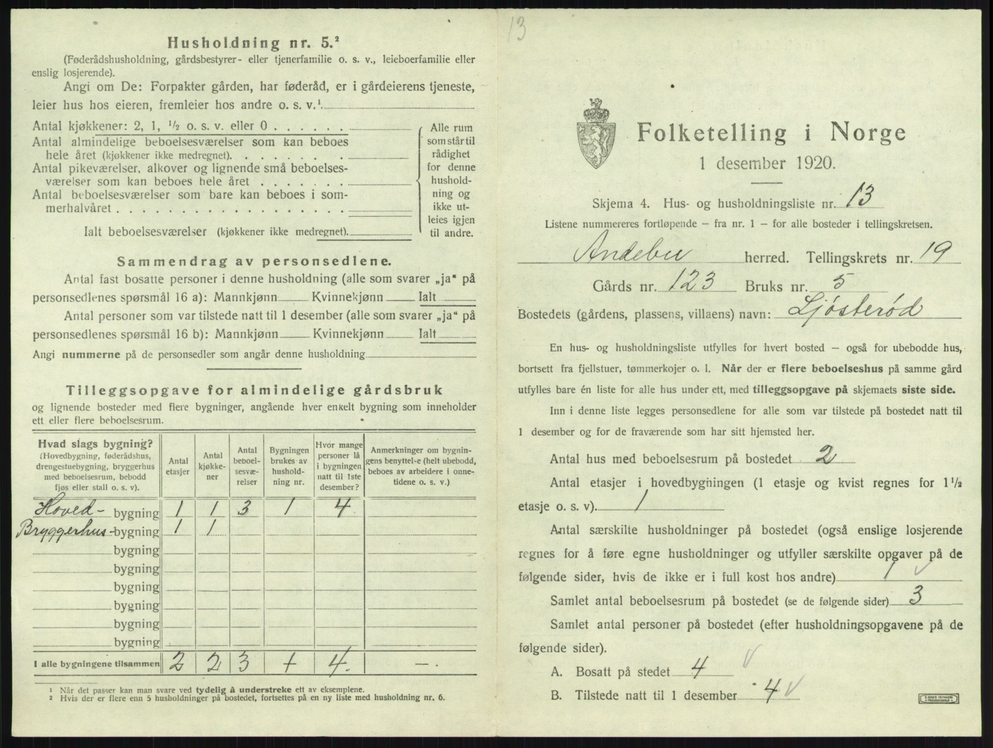 SAKO, Folketelling 1920 for 0719 Andebu herred, 1920, s. 1059