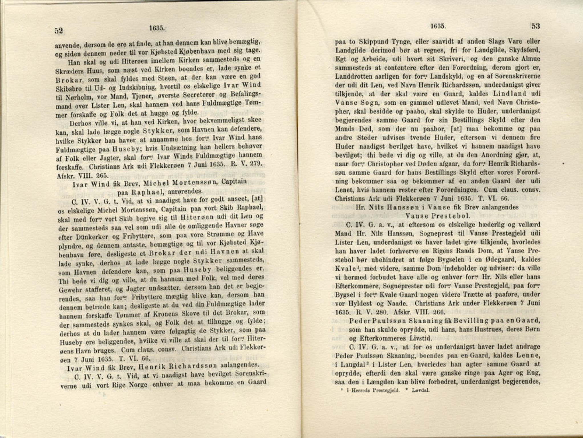 Publikasjoner utgitt av Det Norske Historiske Kildeskriftfond, PUBL/-/-/-: Norske Rigs-Registranter, bind 7, 1635-1640, s. 52-53