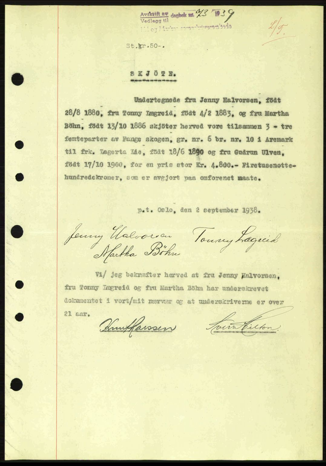 Idd og Marker sorenskriveri, AV/SAO-A-10283/G/Gb/Gbb/L0003: Pantebok nr. A3, 1938-1939, Dagboknr: 73/1939