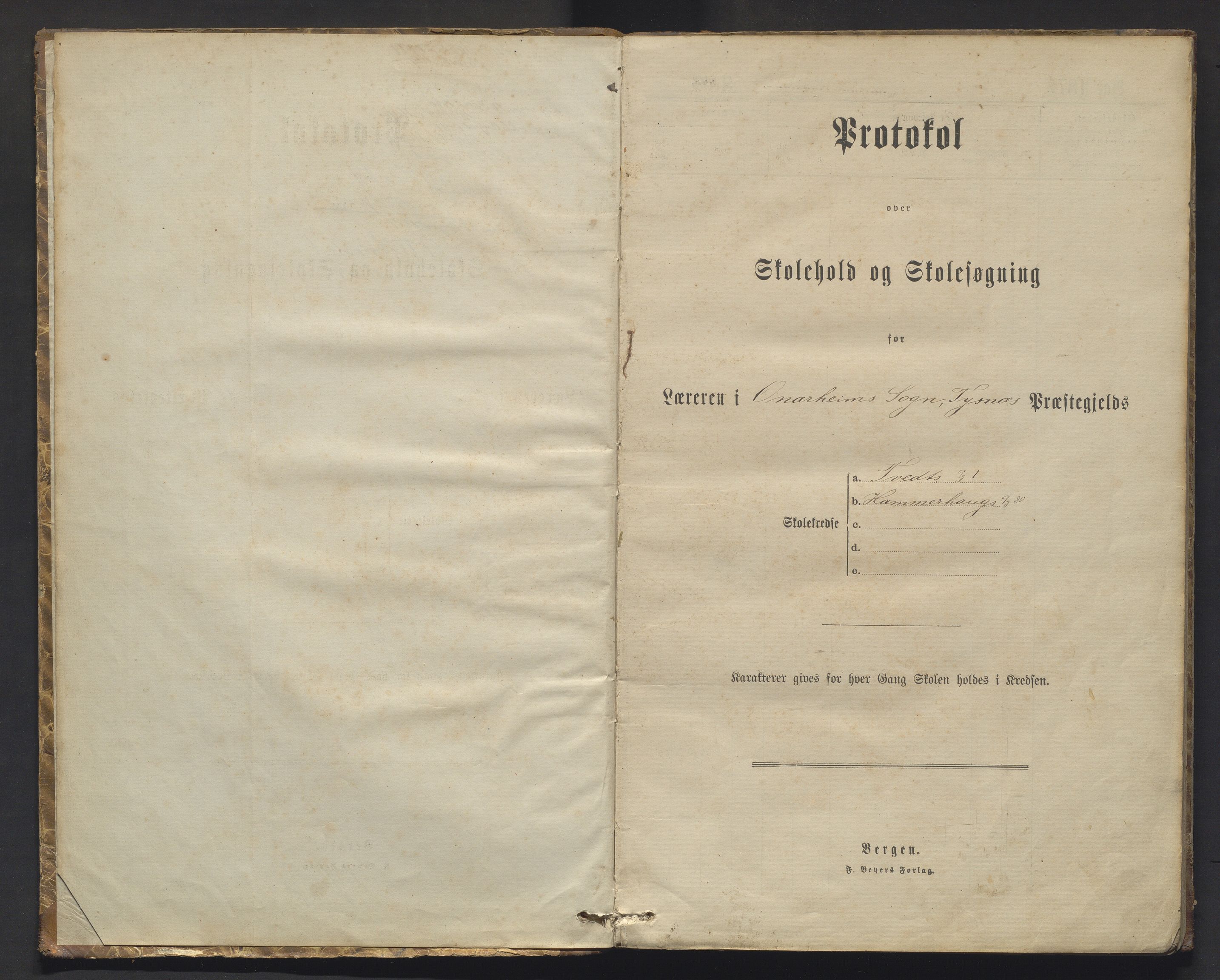 Tysnes kommune. Barneskulane, IKAH/1223-231/F/Fa/Fab/L0003: Skuleprotokoll for Tveit, Hammerhaug og Hovland krinsar, 1879-1893