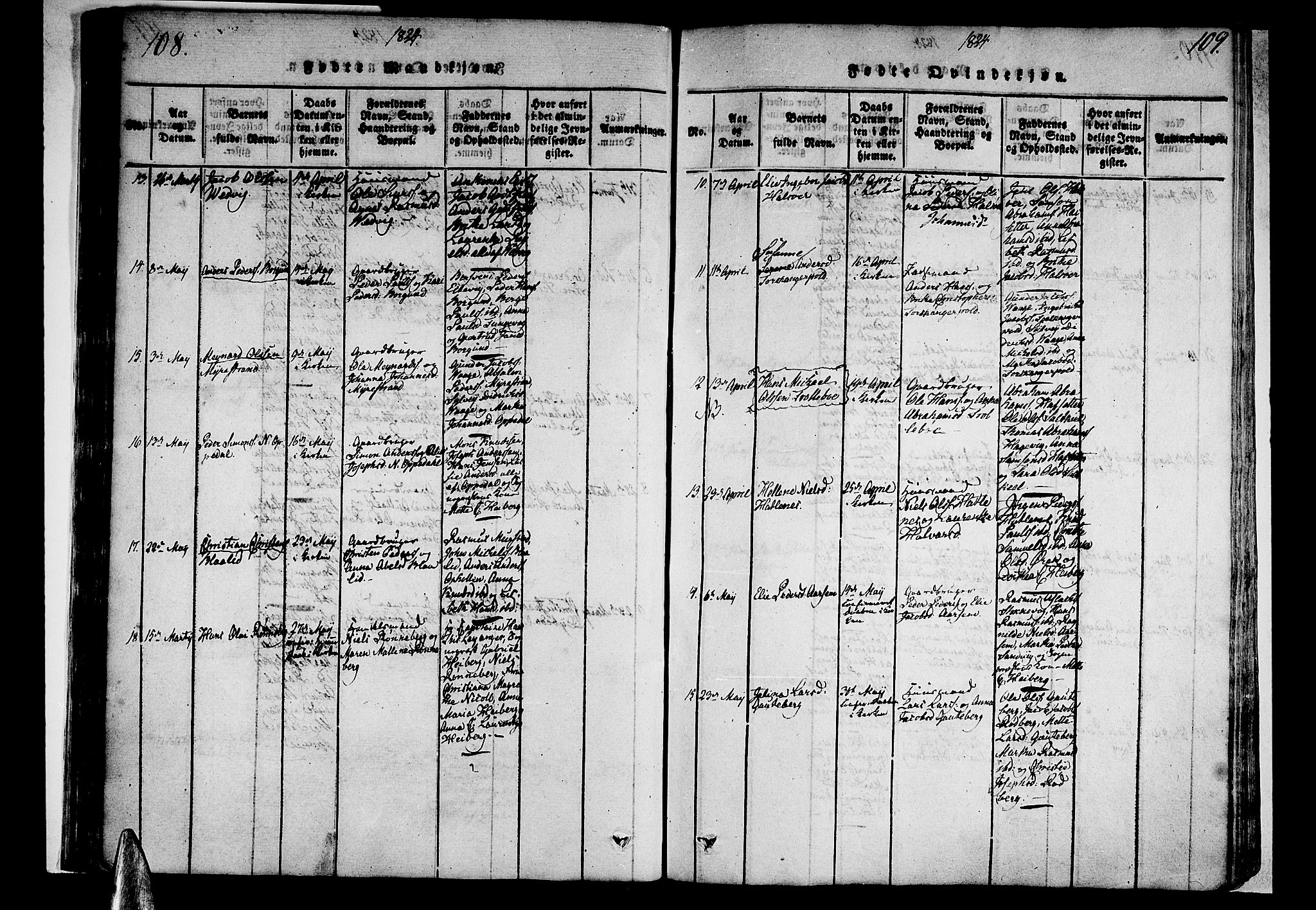 Selje sokneprestembete, AV/SAB-A-99938/H/Ha/Haa/Haaa: Ministerialbok nr. A 8, 1816-1828, s. 108-109