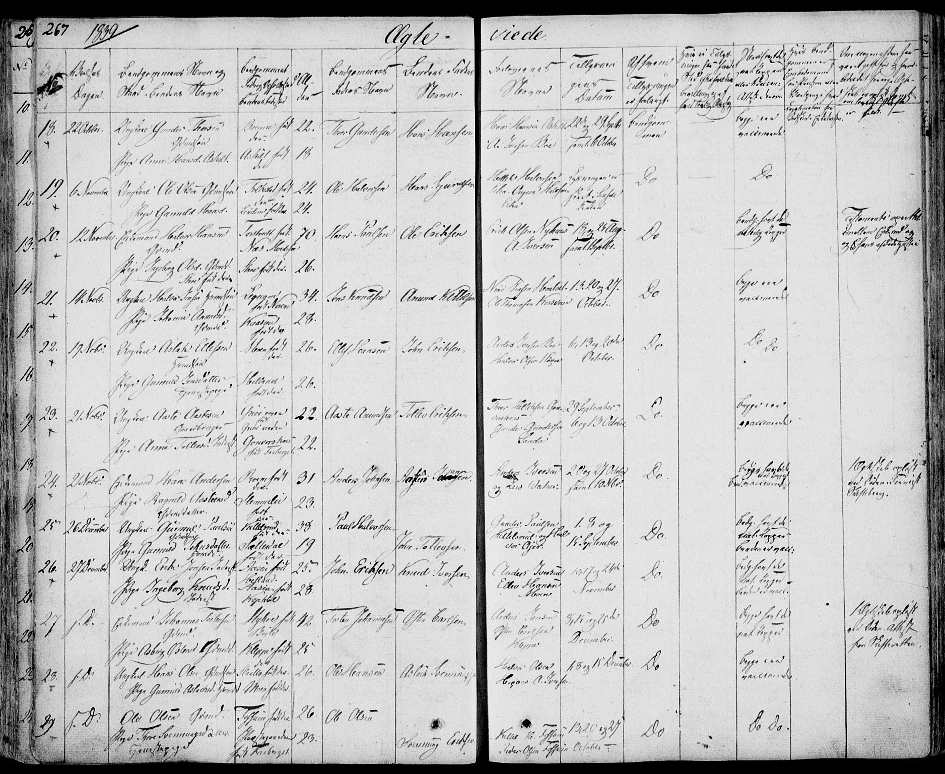 Bø kirkebøker, AV/SAKO-A-257/F/Fa/L0007: Ministerialbok nr. 7, 1831-1848, s. 267