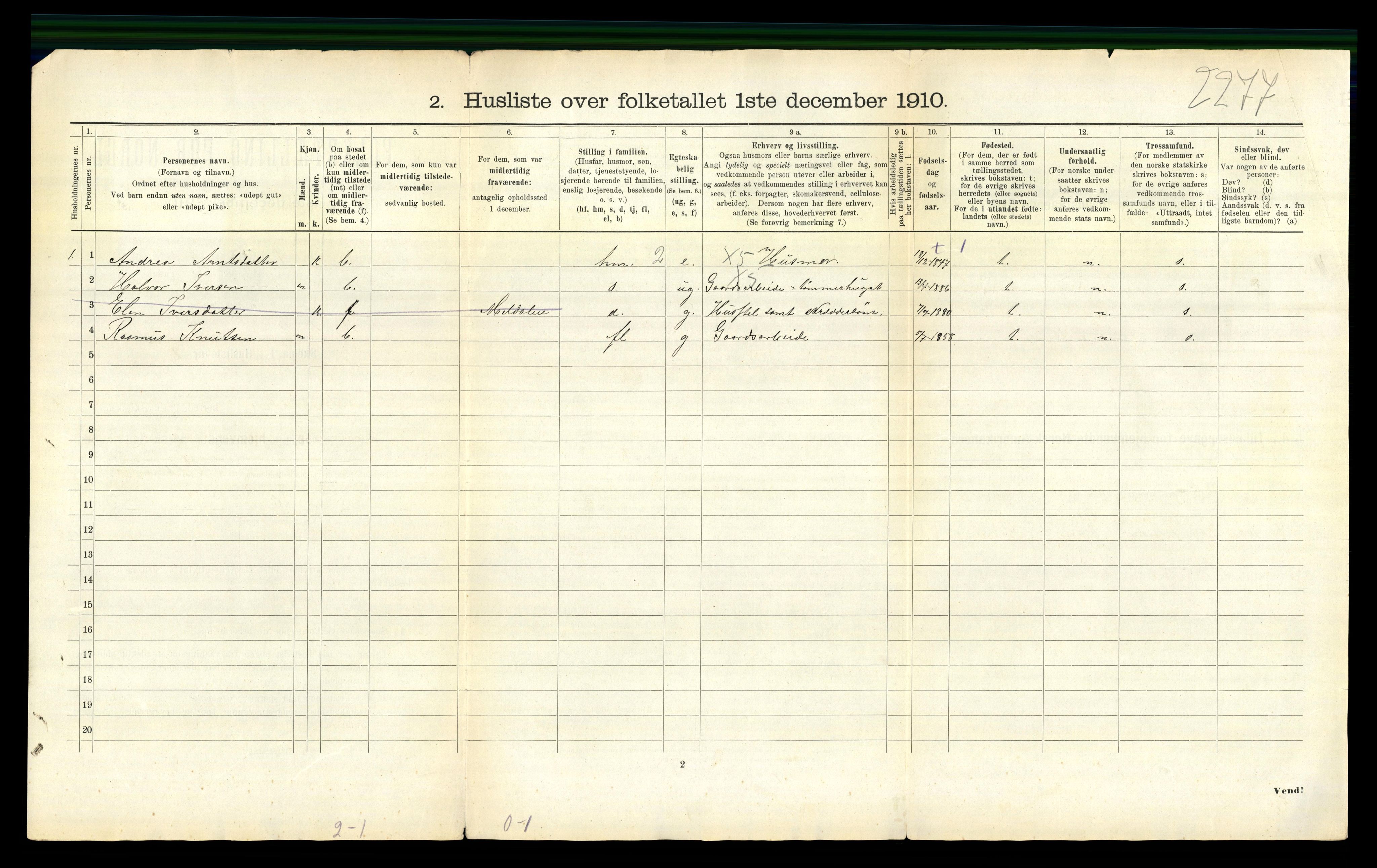 RA, Folketelling 1910 for 1636 Meldal herred, 1910, s. 50