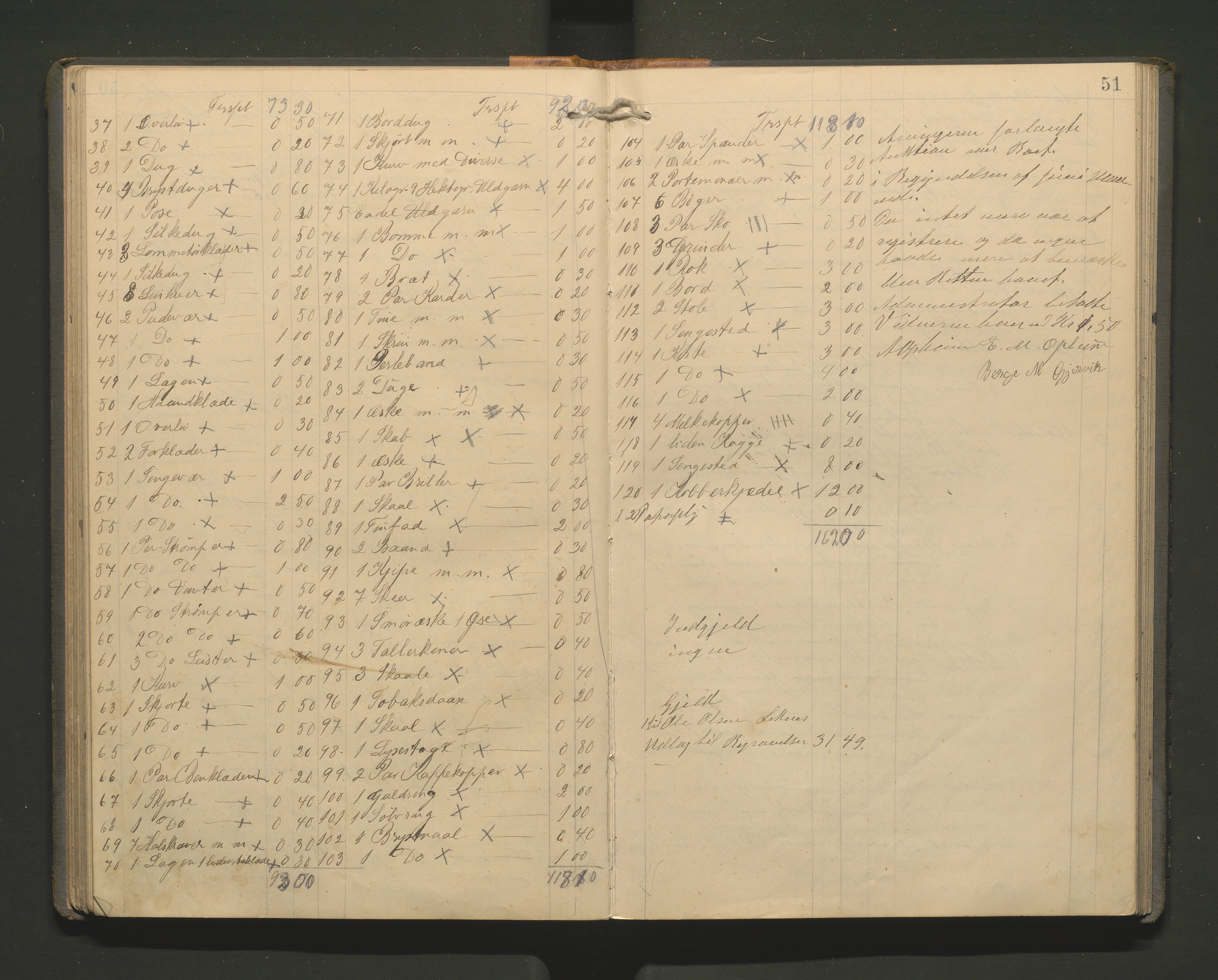 Lensmannen i Hamre, AV/SAB-A-32601/0006/L0003: Registreringsprotokoll, 1904-1917, s. 50b-51a