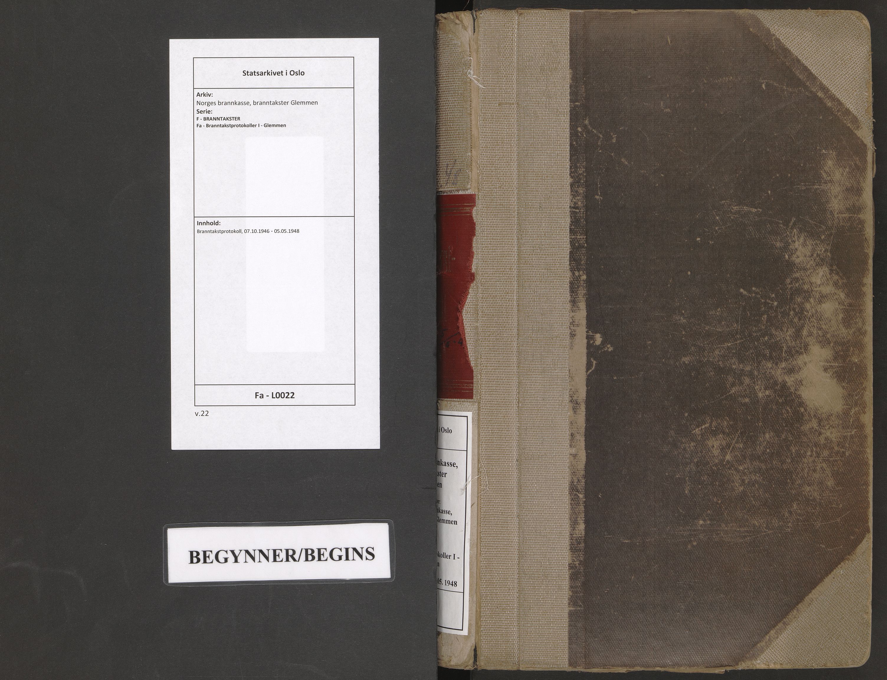 Norges brannkasse, branntakster Glemmen, AV/SAO-A-11362/F/Fa/L0022: Branntakstprotokoll, 1946-1948