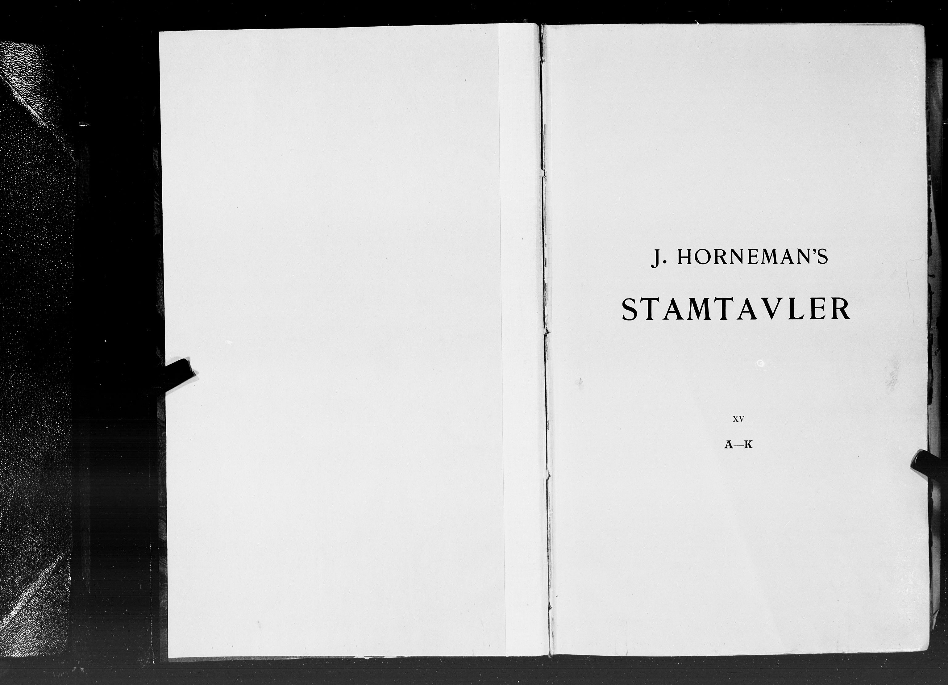 Hornemans samlinger, SAT/PA-X/A/L0015: A - K, 1600-1886