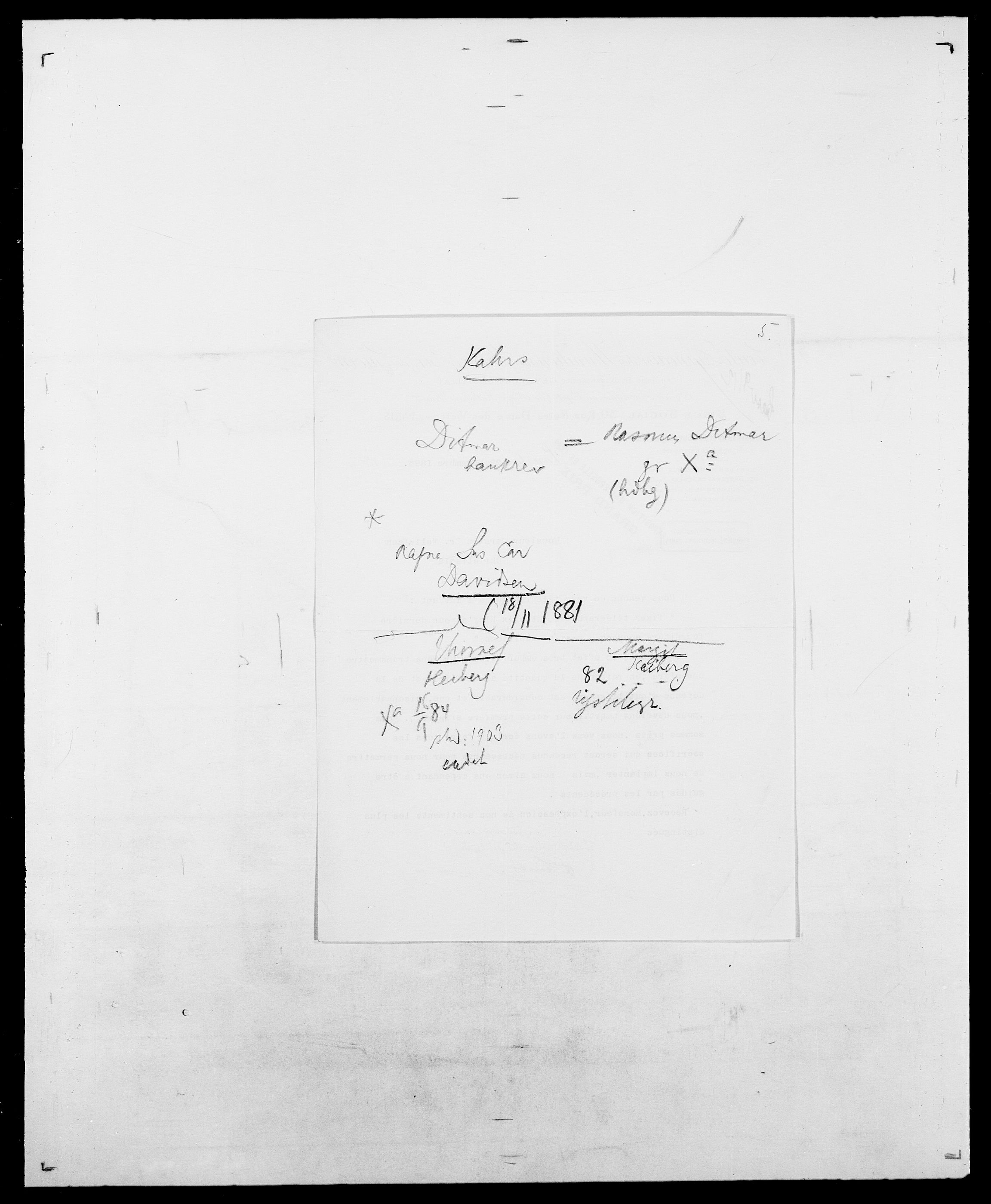 Delgobe, Charles Antoine - samling, AV/SAO-PAO-0038/D/Da/L0020: Irgens - Kjøsterud, s. 421