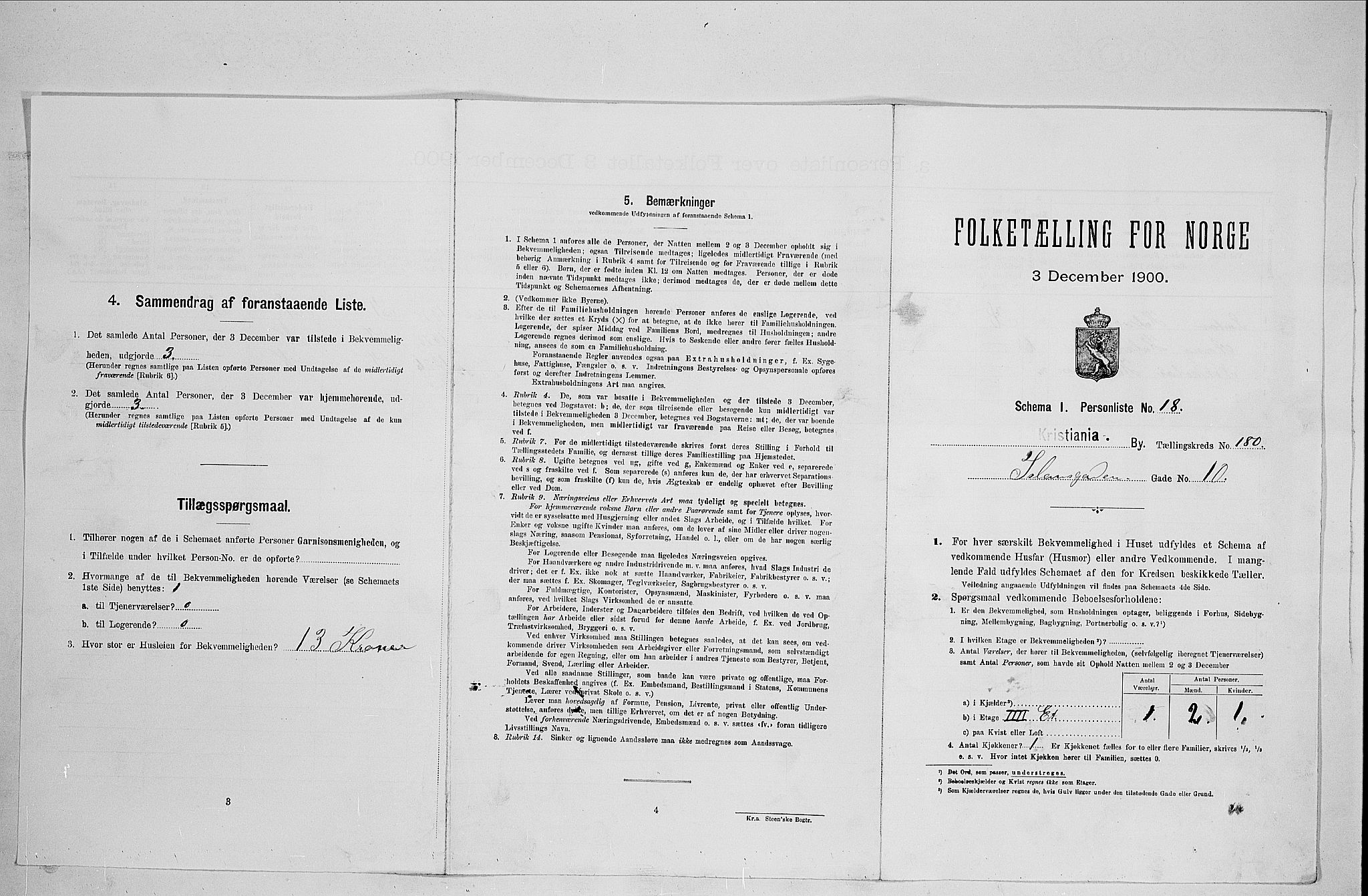 SAO, Folketelling 1900 for 0301 Kristiania kjøpstad, 1900, s. 42190
