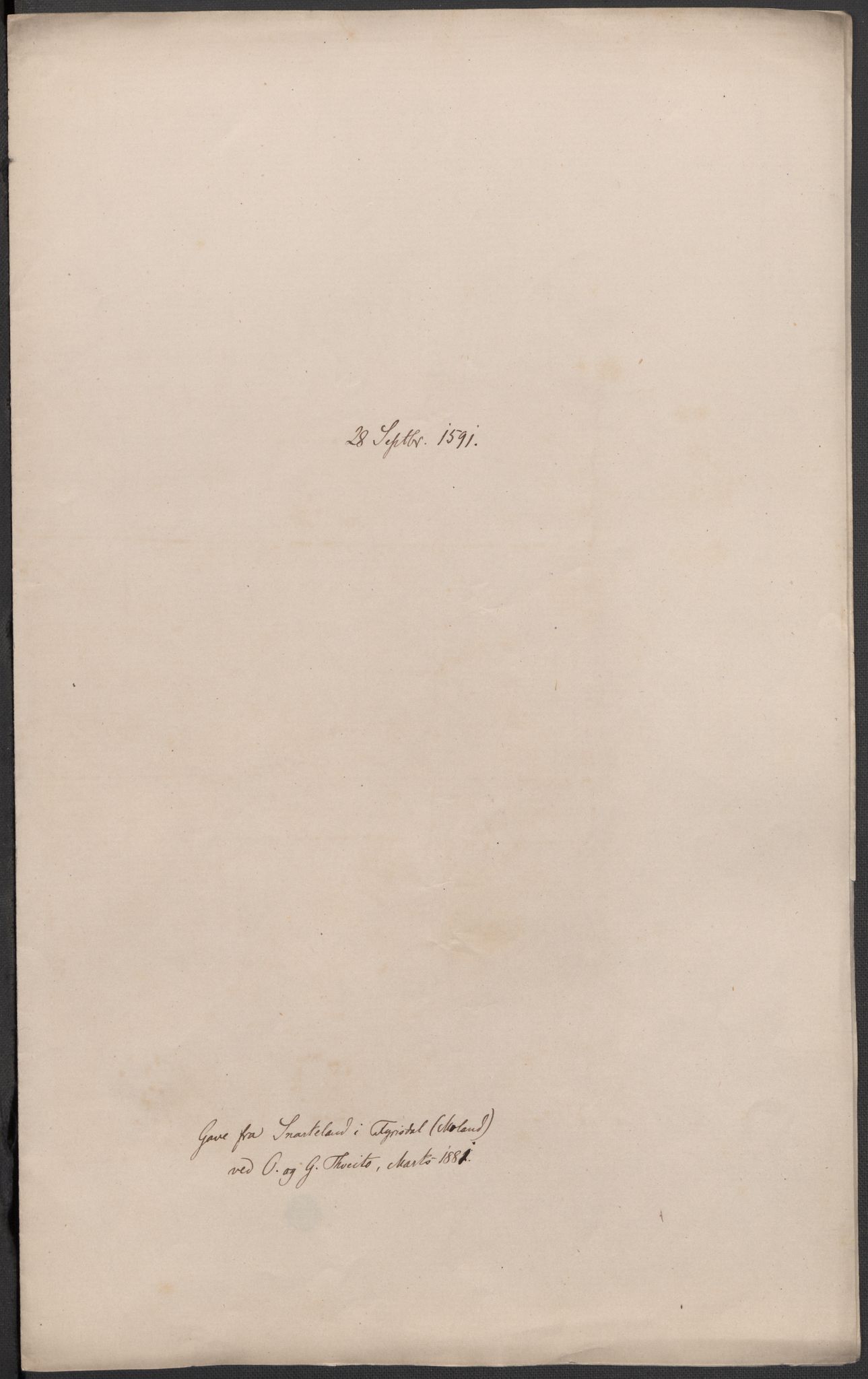 Riksarkivets diplomsamling, AV/RA-EA-5965/F02/L0094: Dokumenter, 1591, s. 42