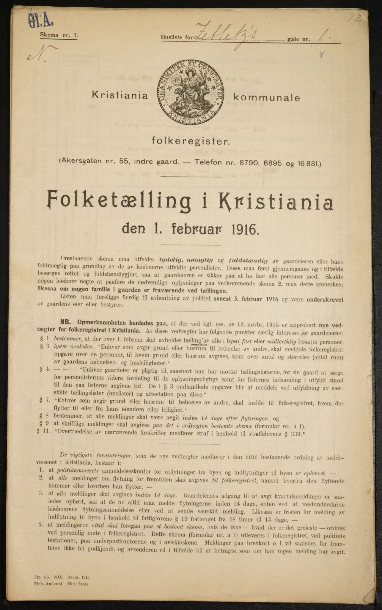 OBA, Kommunal folketelling 1.2.1916 for Kristiania, 1916, s. 132272