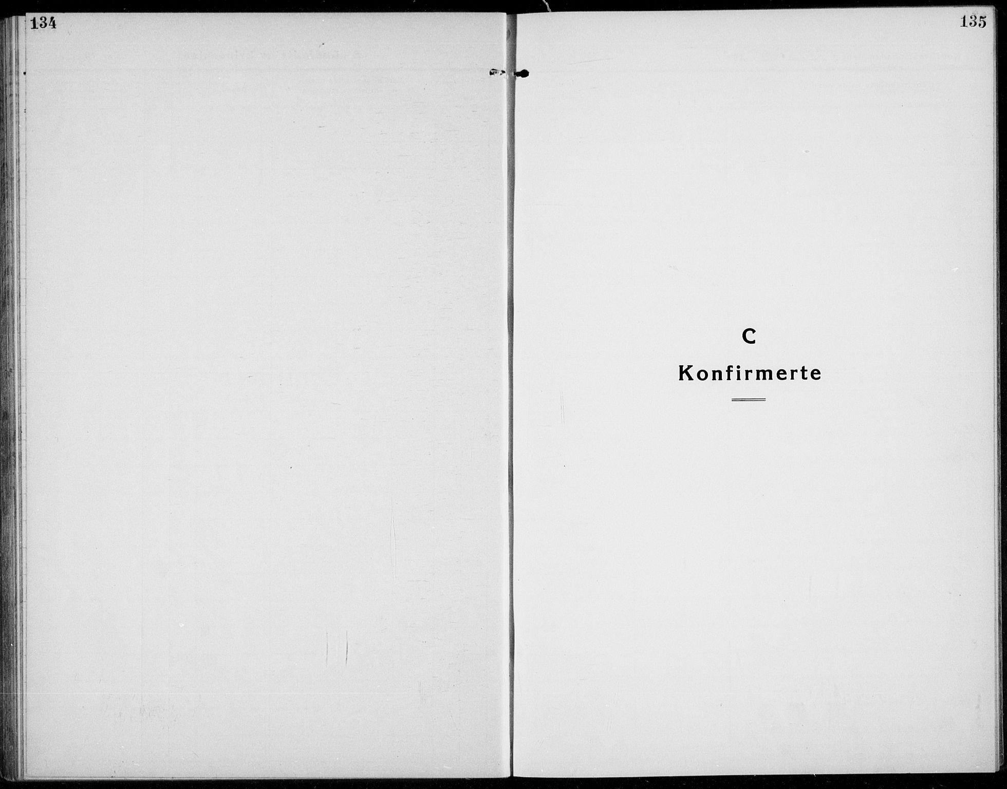Brøttum prestekontor, SAH/PREST-016/L/La/L0001: Klokkerbok nr. 1, 1921-1941, s. 134-135