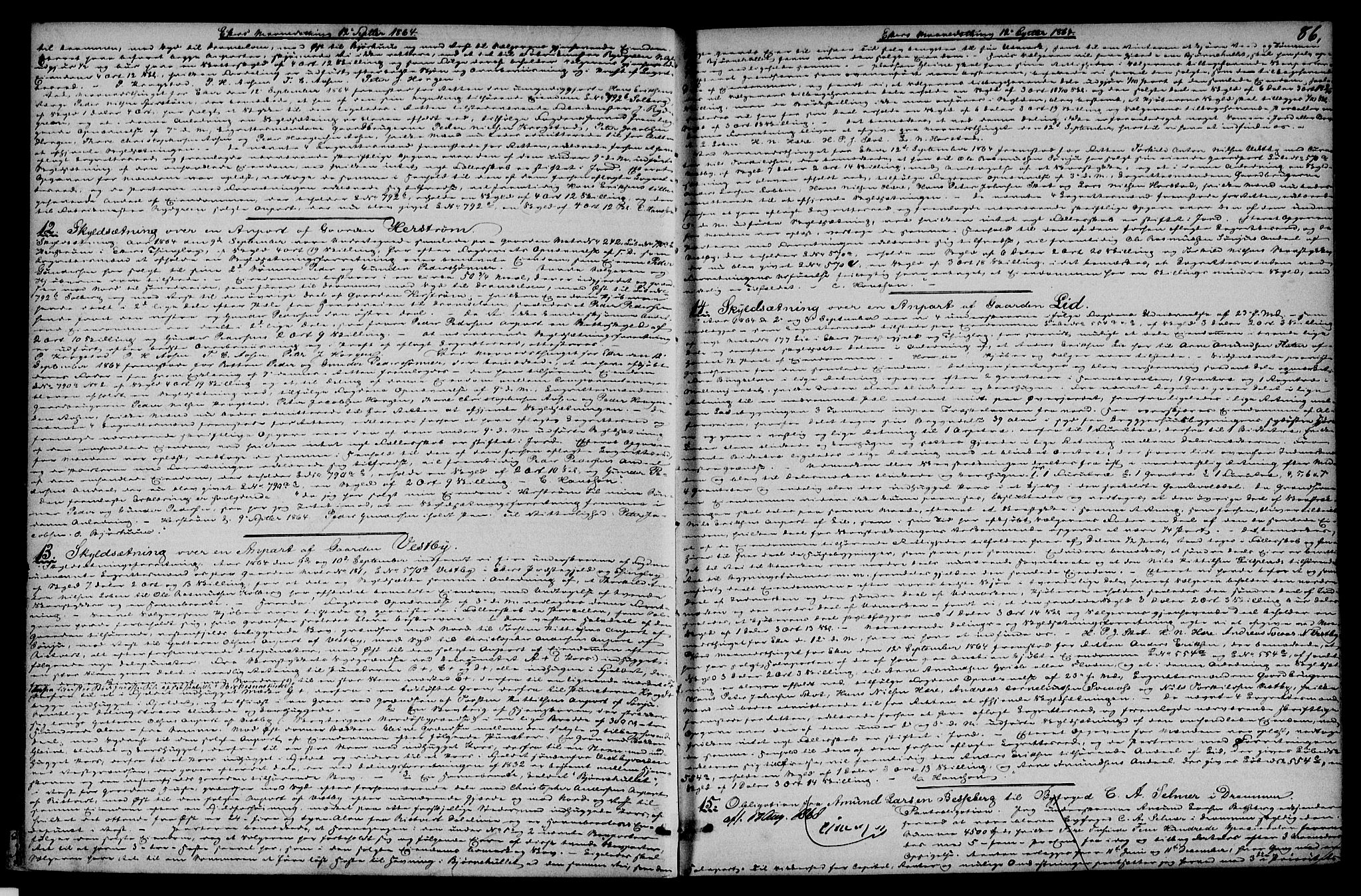 Eiker, Modum og Sigdal sorenskriveri, SAKO/A-123/G/Ga/Gaa/L0016a: Pantebok nr. I 16a, 1863-1867, s. 86