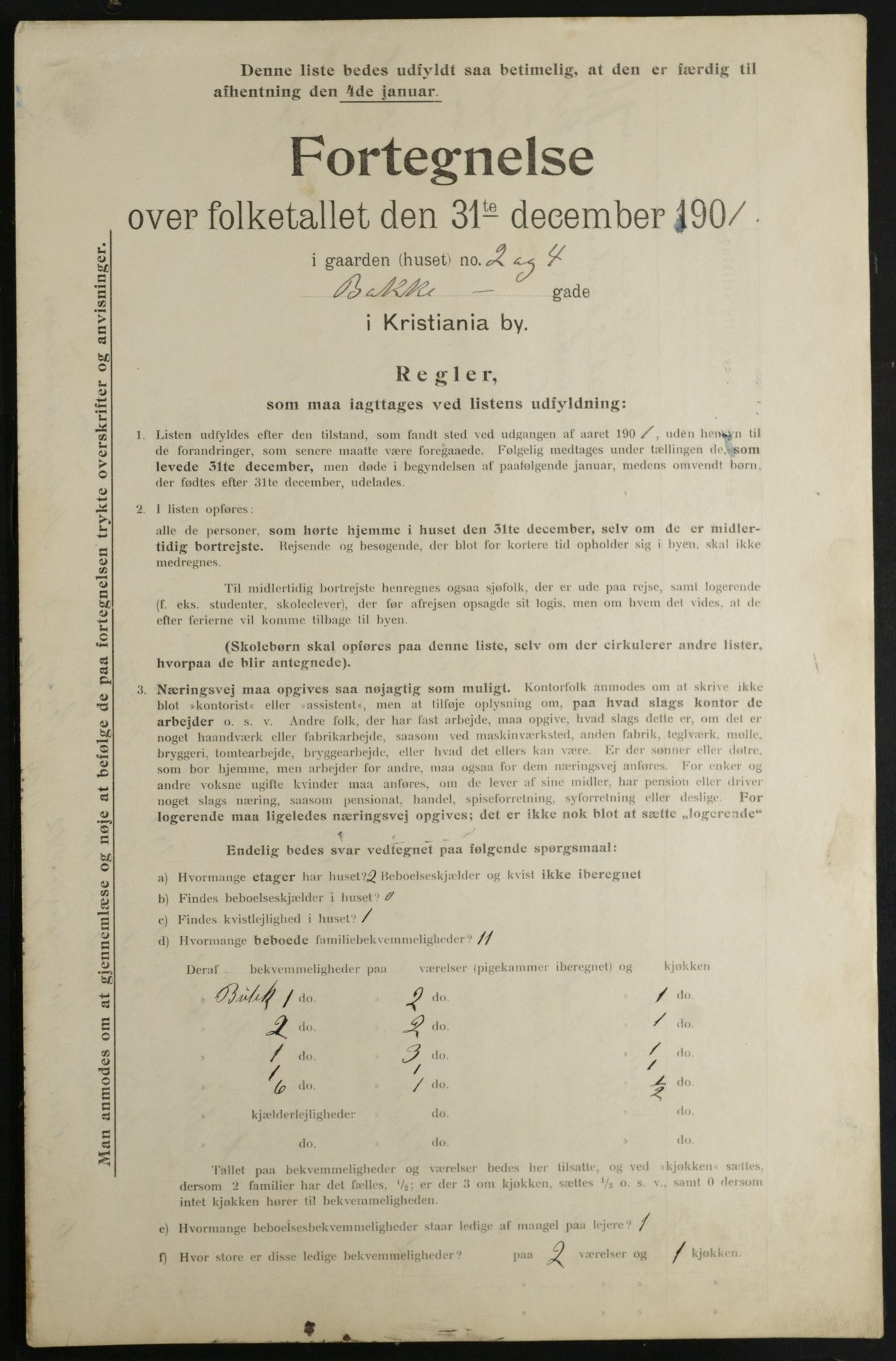 OBA, Kommunal folketelling 31.12.1901 for Kristiania kjøpstad, 1901, s. 535