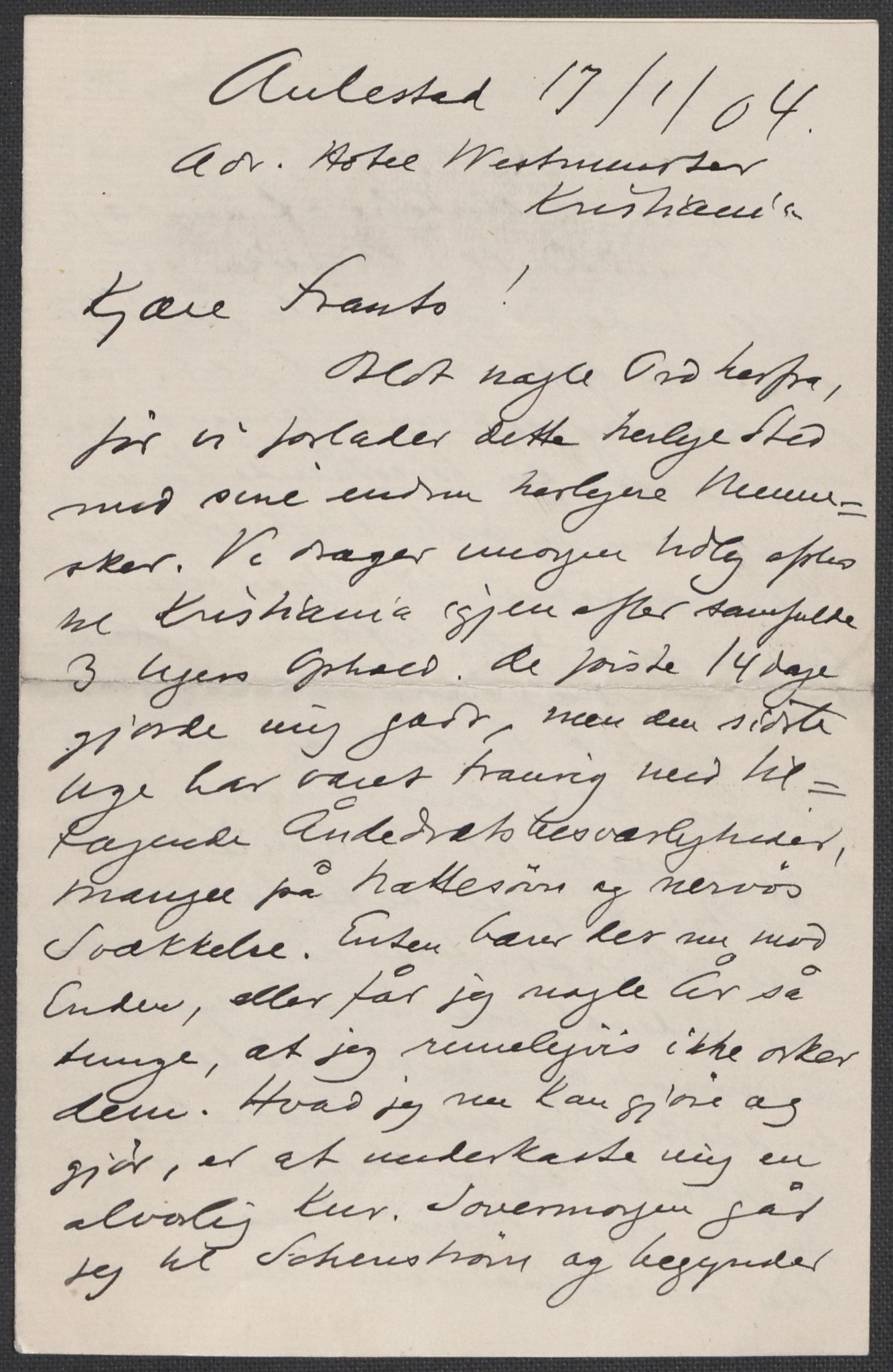 Beyer, Frants, RA/PA-0132/F/L0001: Brev fra Edvard Grieg til Frantz Beyer og "En del optegnelser som kan tjene til kommentar til brevene" av Marie Beyer, 1872-1907, s. 747