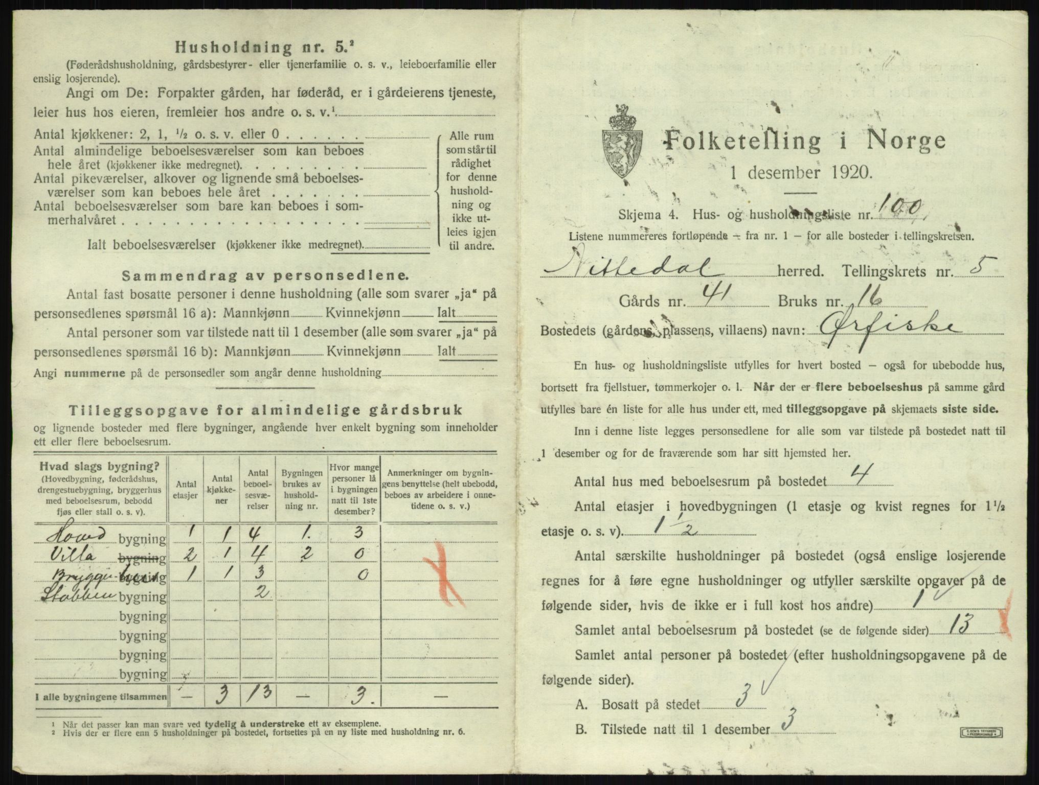 SAO, Folketelling 1920 for 0233 Nittedal herred, 1920, s. 1202