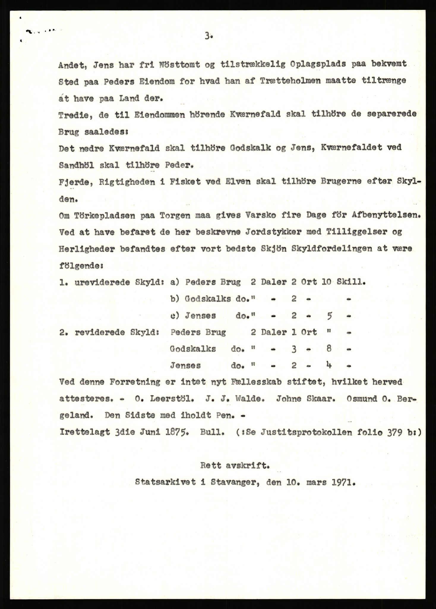 Statsarkivet i Stavanger, SAST/A-101971/03/Y/Yj/L0087: Avskrifter sortert etter gårdsnavn: Tjemsland nordre - Todhammer, 1750-1930, s. 109