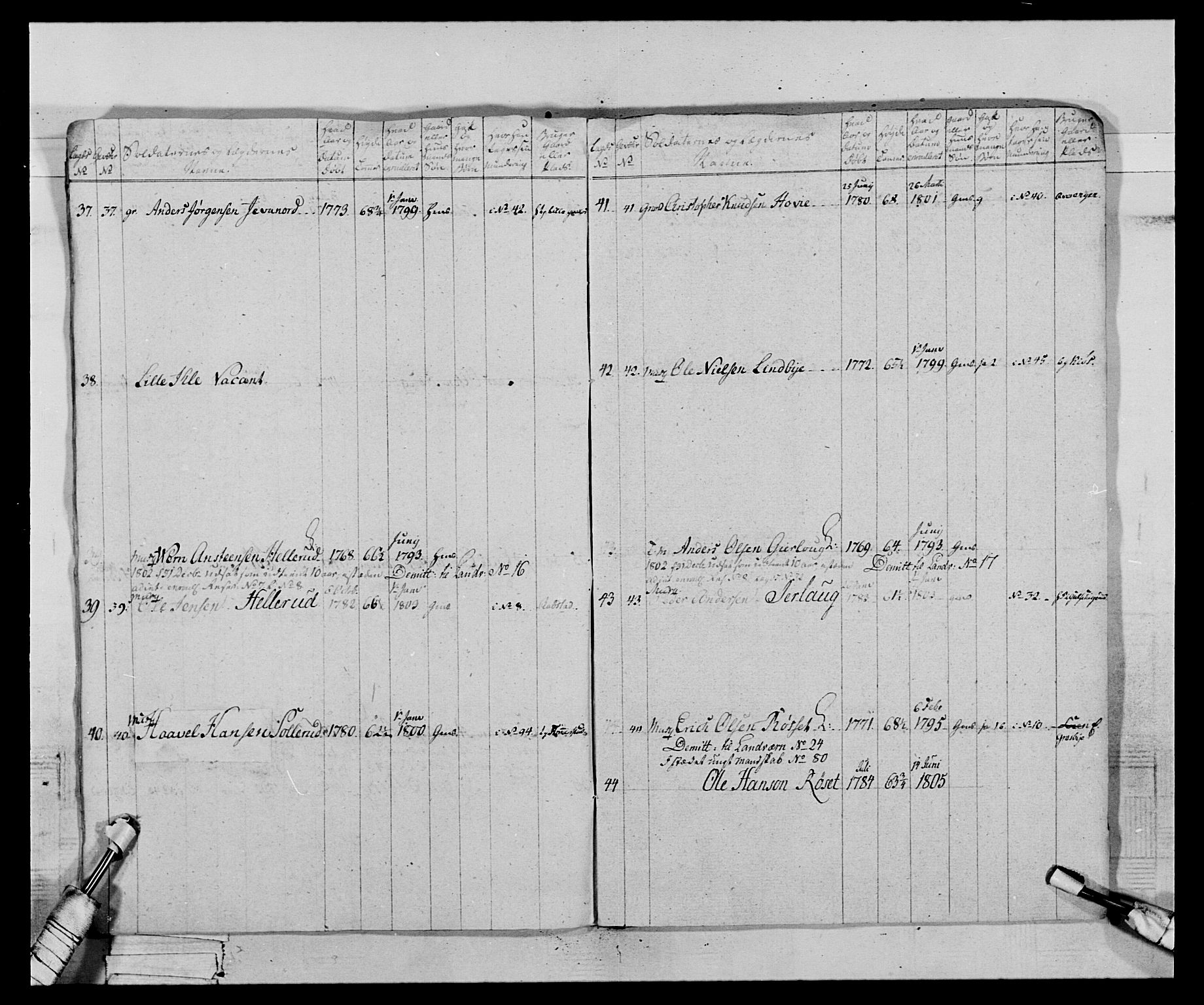 Generalitets- og kommissariatskollegiet, Det kongelige norske kommissariatskollegium, AV/RA-EA-5420/E/Eh/L0068: Opplandske nasjonale infanteriregiment, 1802-1805, s. 552