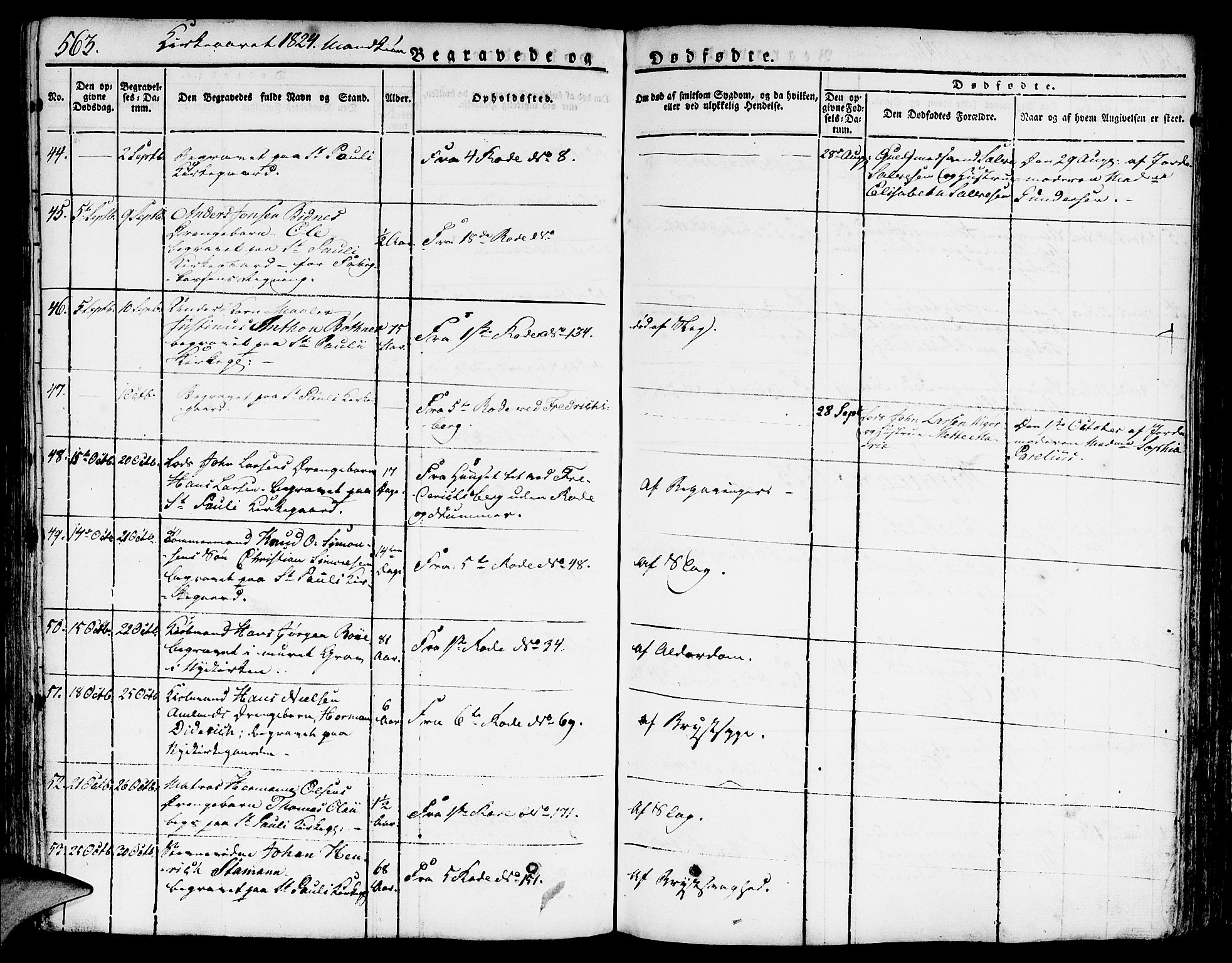 Nykirken Sokneprestembete, AV/SAB-A-77101/H/Hab: Klokkerbok nr. A 5II, 1821-1843, s. 563