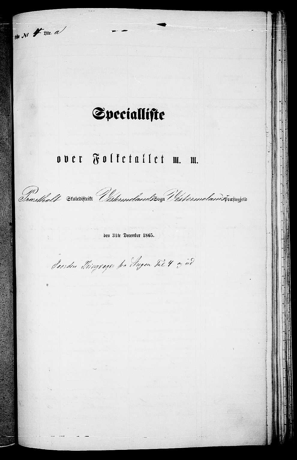 RA, Folketelling 1865 for 0926L Vestre Moland prestegjeld, Vestre Moland sokn, 1865, s. 46