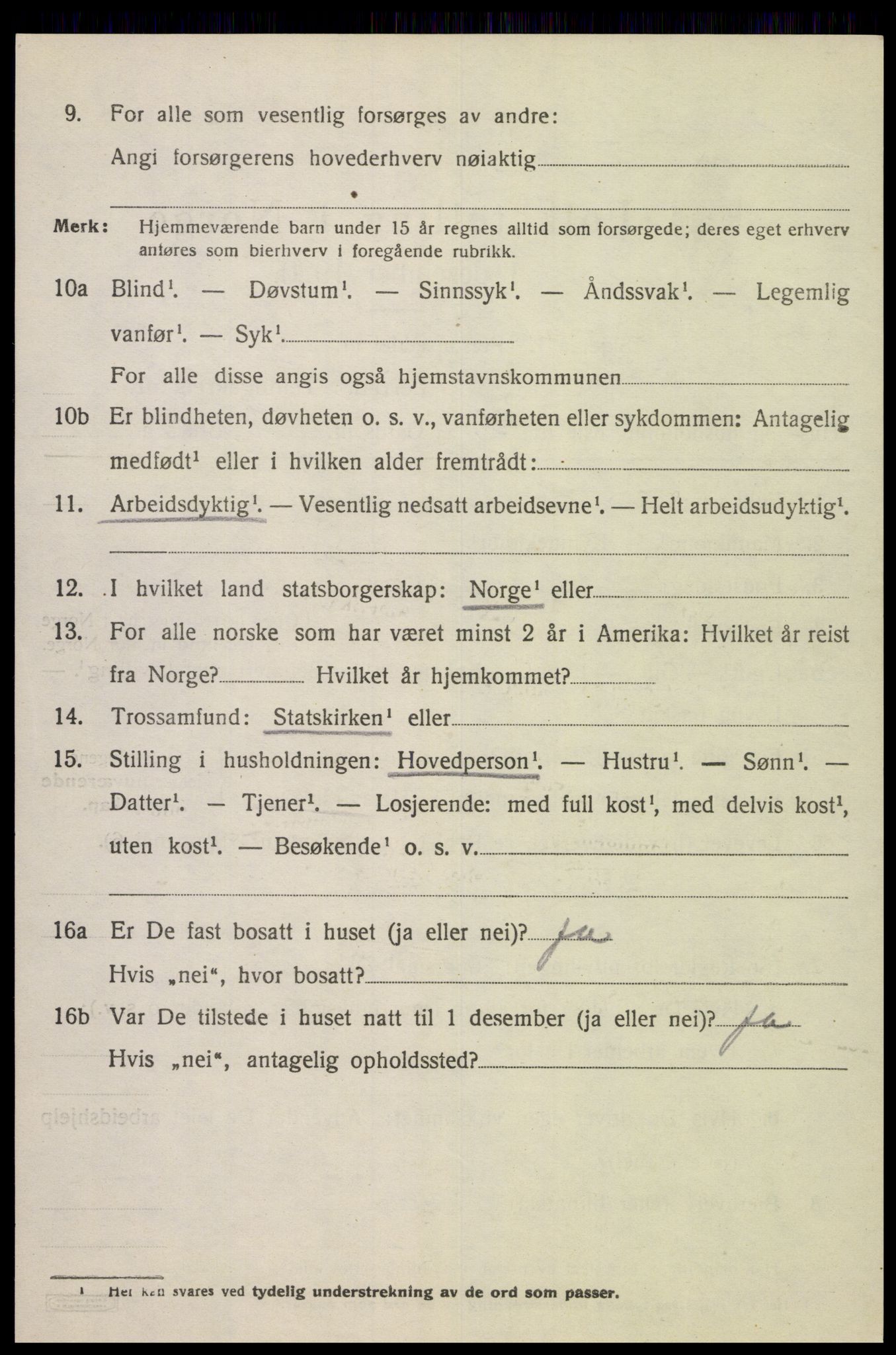 SAK, Folketelling 1920 for 1038 Feda herred, 1920, s. 1838
