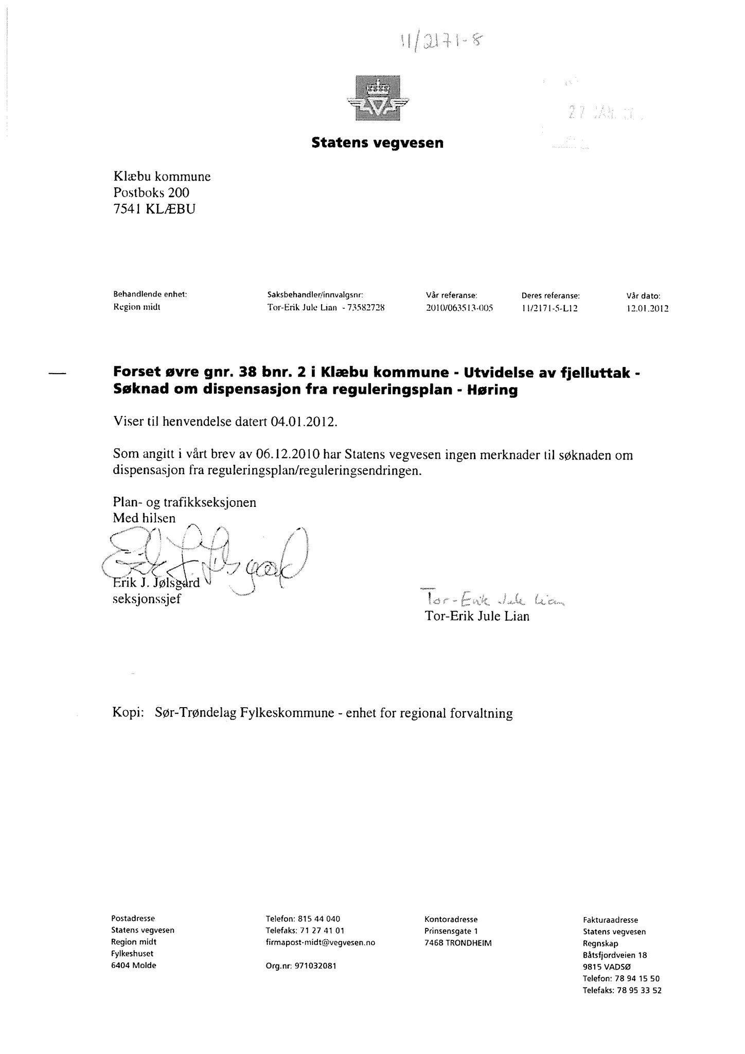 Klæbu Kommune, TRKO/KK/02-FS/L005: Formannsskapet - Møtedokumenter, 2012, s. 1152