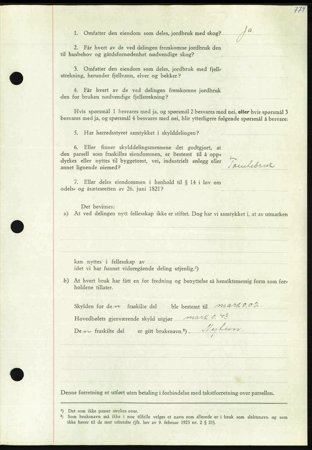 Nordmøre sorenskriveri, AV/SAT-A-4132/1/2/2Ca: Pantebok nr. A114, 1950-1950, Dagboknr: 1166/1950