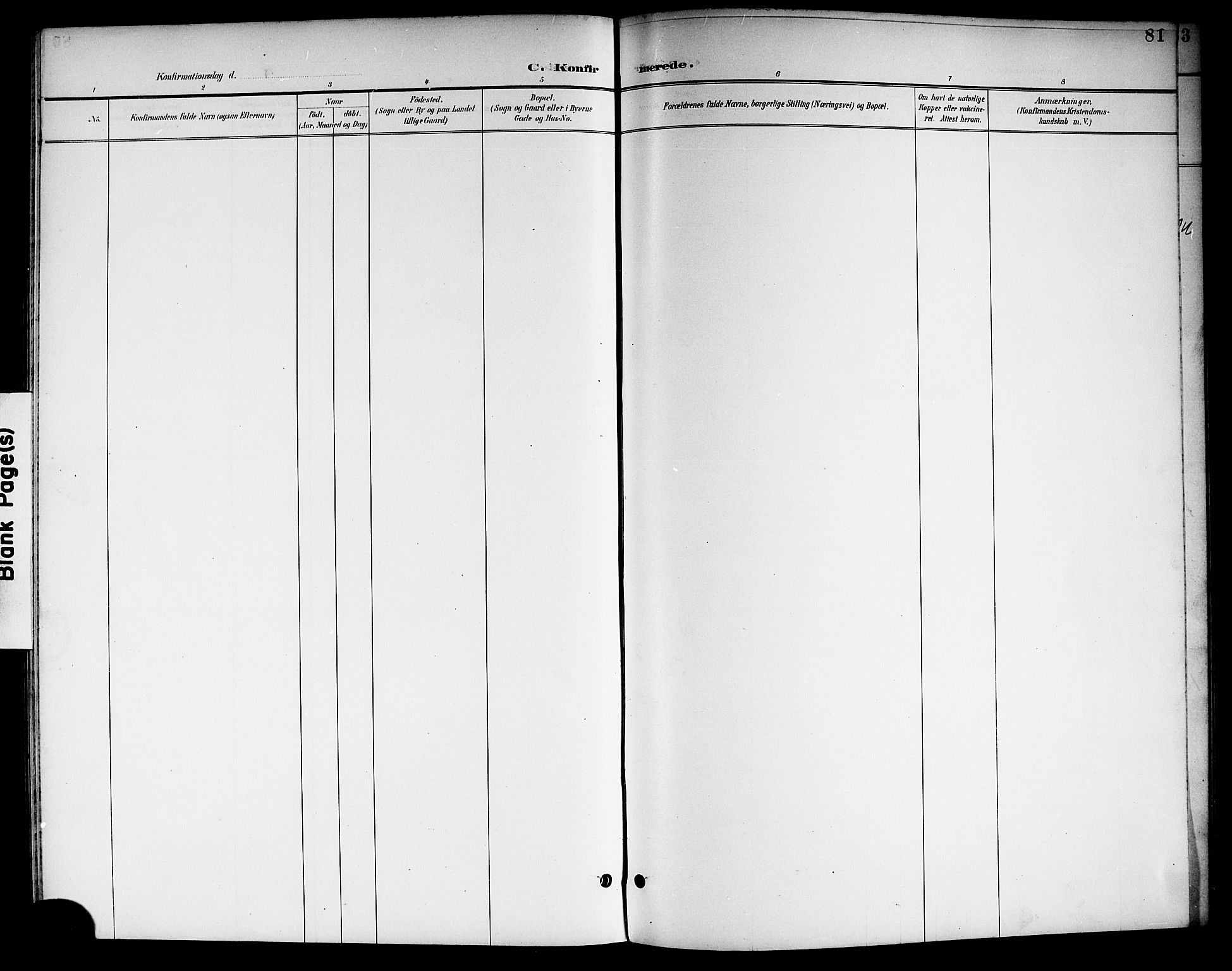 Kviteseid kirkebøker, SAKO/A-276/G/Gc/L0001: Klokkerbok nr. III 1, 1893-1916, s. 81