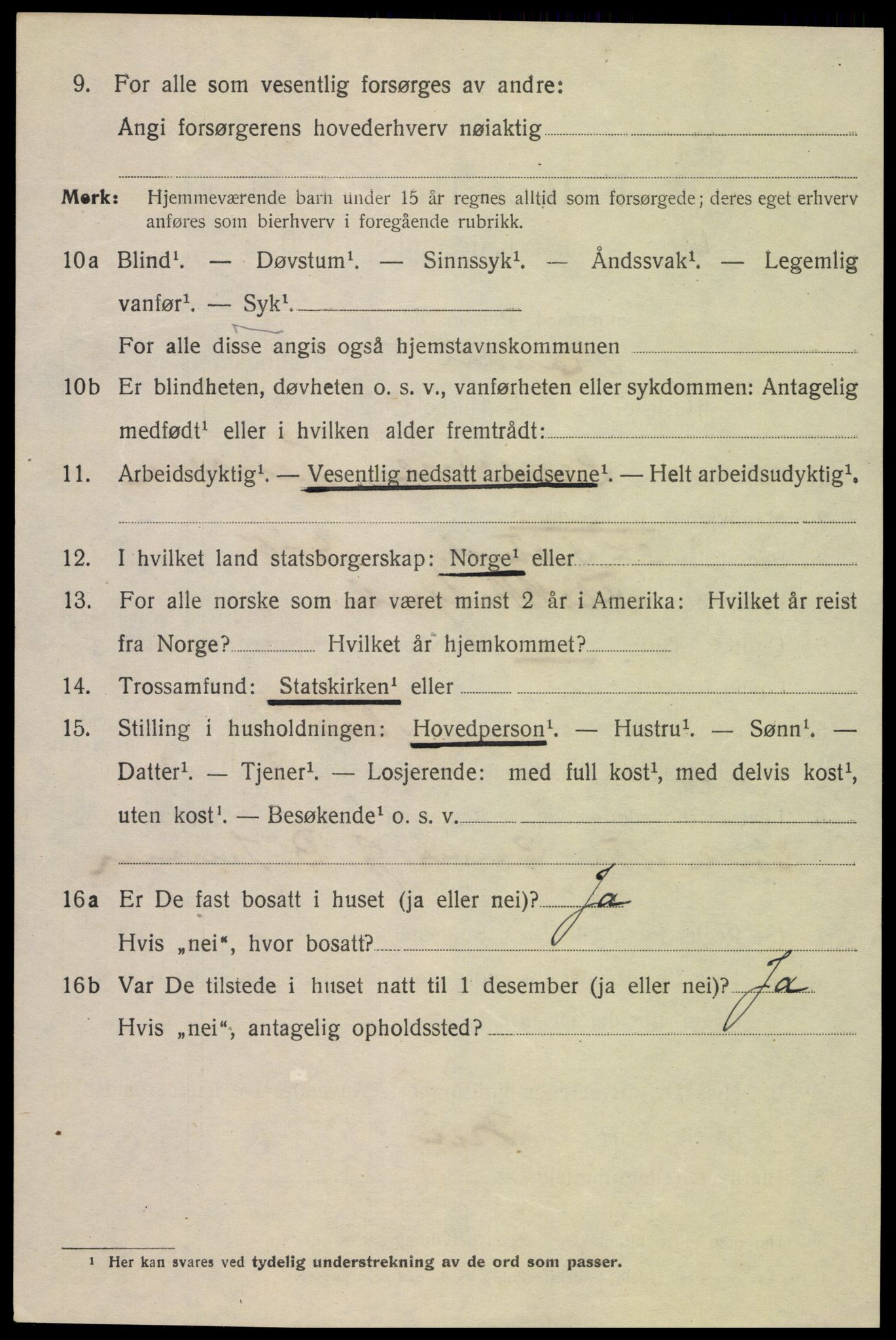 SAK, Folketelling 1920 for 1002 Mandal ladested, 1920, s. 8120