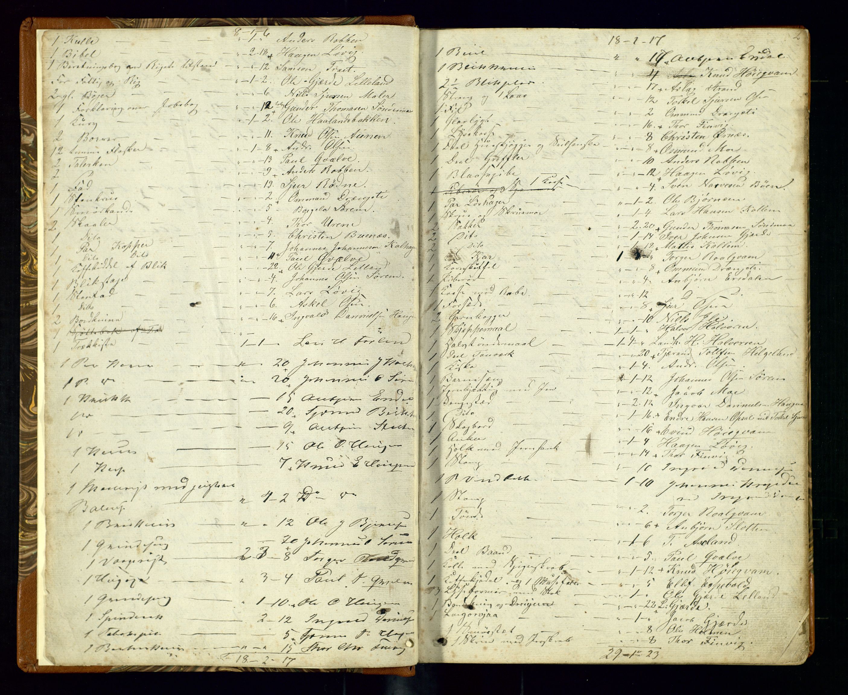 Vikedal lensmannskontor, AV/SAST-A-100179/Gj/L0001: Auksjonsprotokoll, 1868-1877, s. 1b-2a