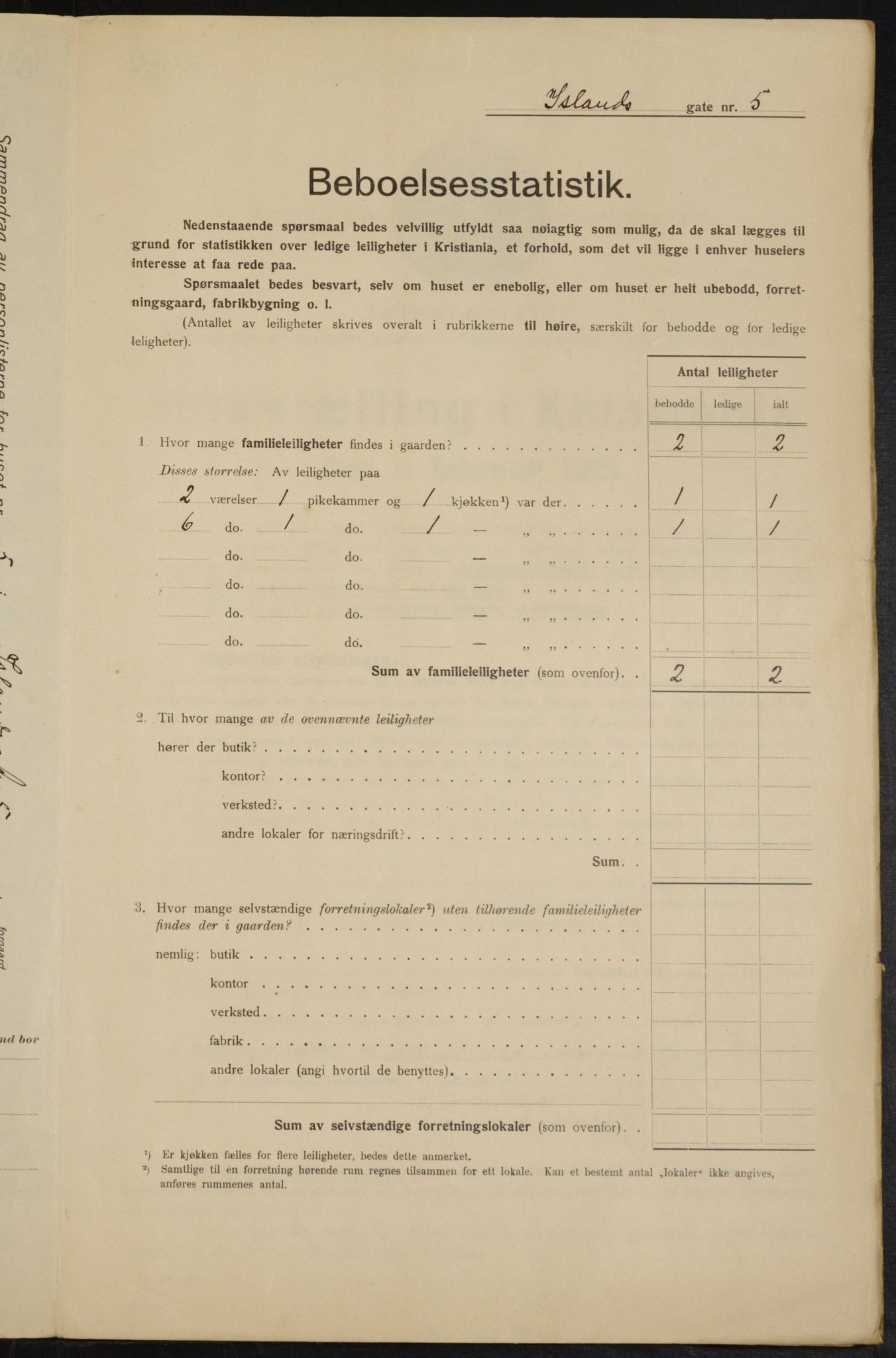 OBA, Kommunal folketelling 1.2.1915 for Kristiania, 1915, s. 43963