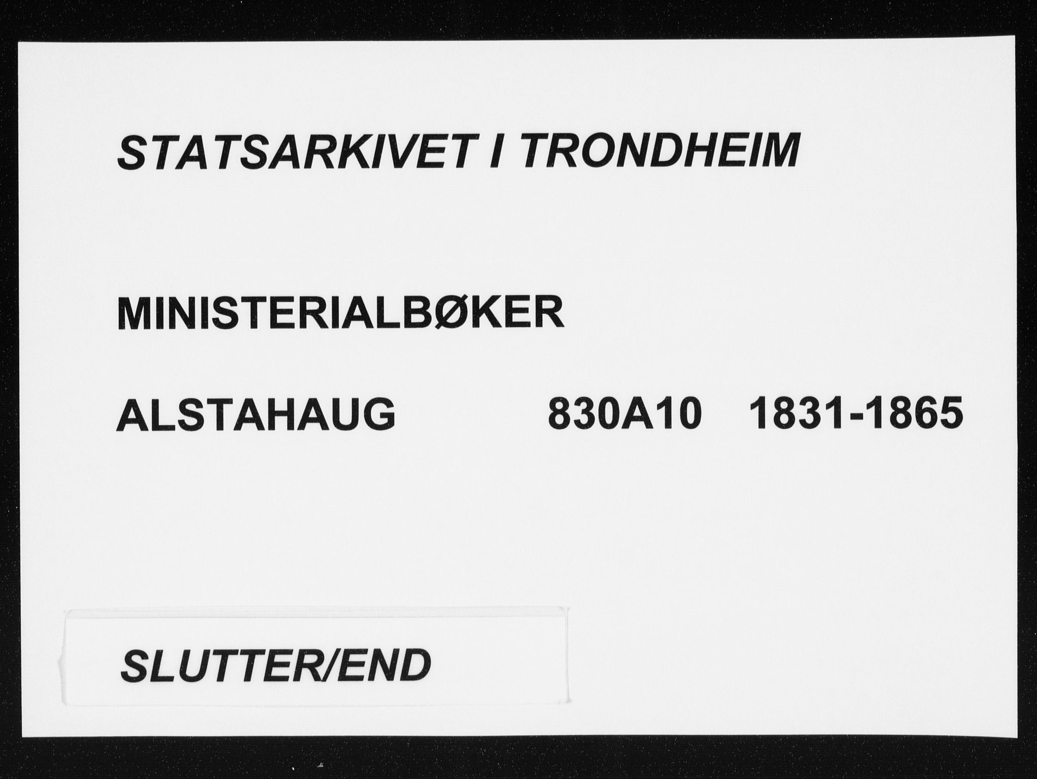 Ministerialprotokoller, klokkerbøker og fødselsregistre - Nordland, SAT/A-1459/830/L0446: Ministerialbok nr. 830A10, 1831-1865
