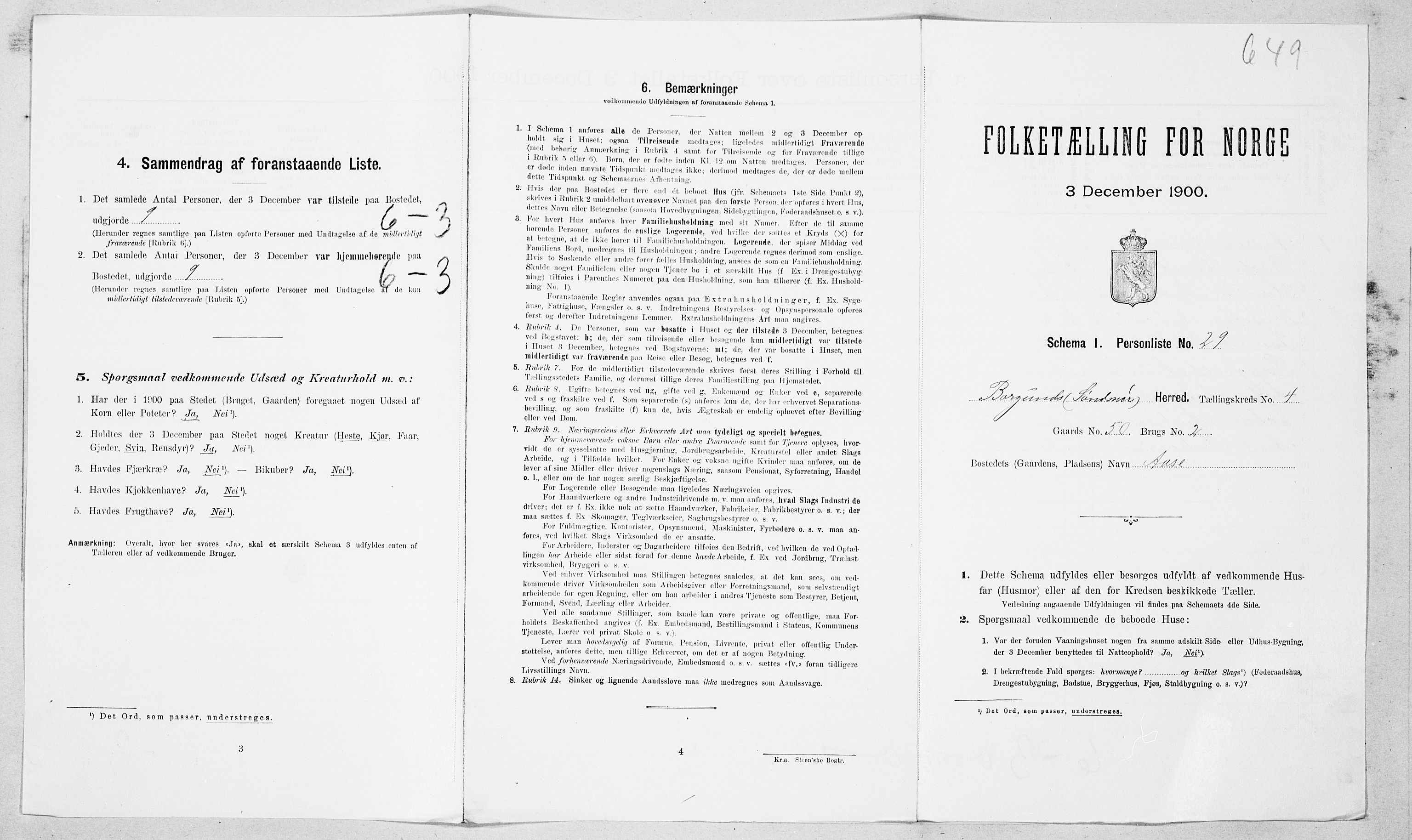 SAT, Folketelling 1900 for 1531 Borgund herred, 1900, s. 503