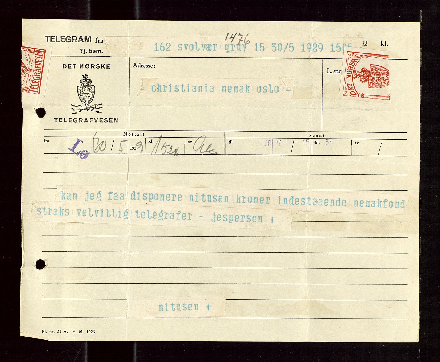 Pa 1521 - A/S Norske Shell, AV/SAST-A-101915/E/Ea/Eaa/L0018: Sjefskorrespondanse, 1929, s. 6