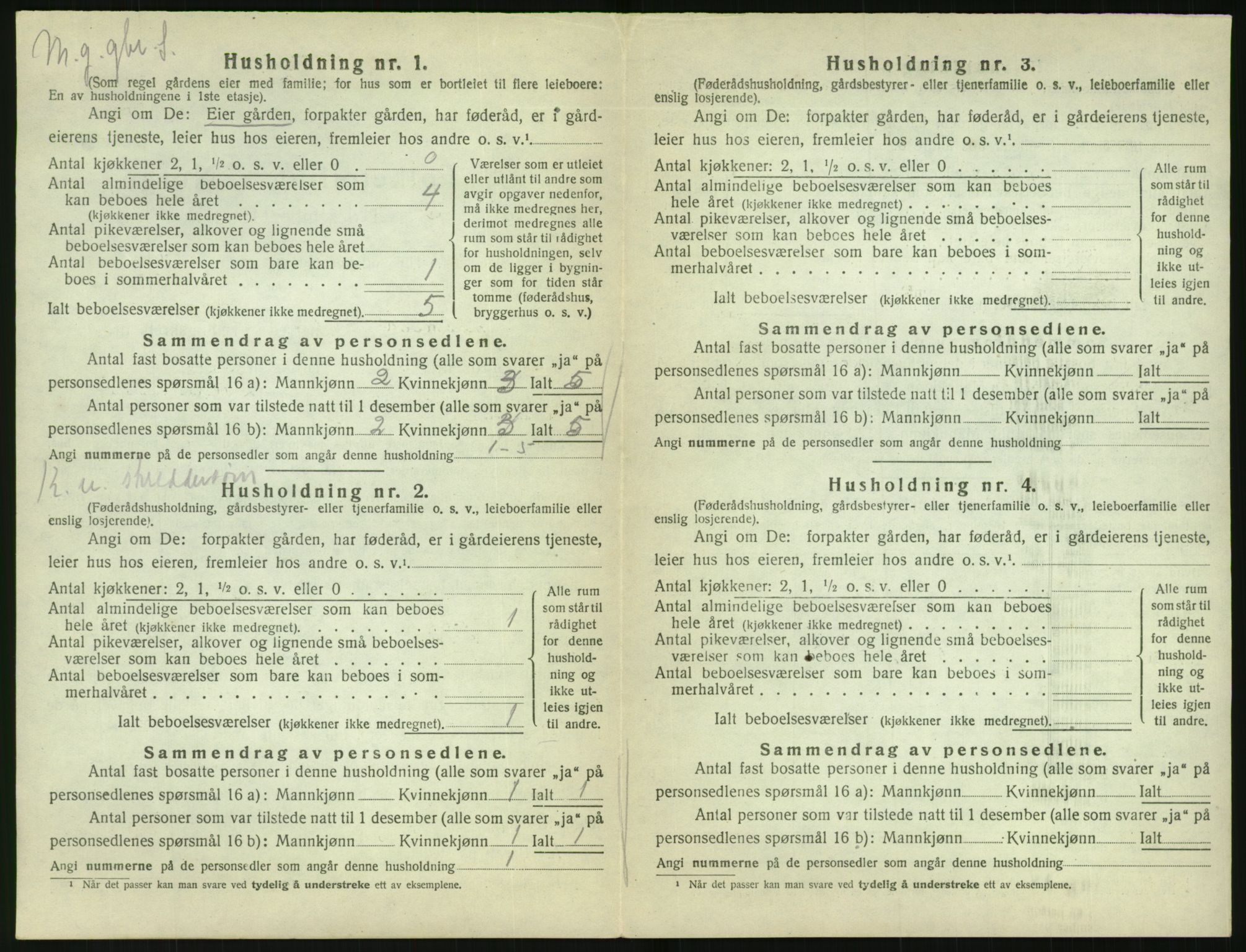 SAK, Folketelling 1920 for 0912 Vegårshei herred, 1920, s. 505