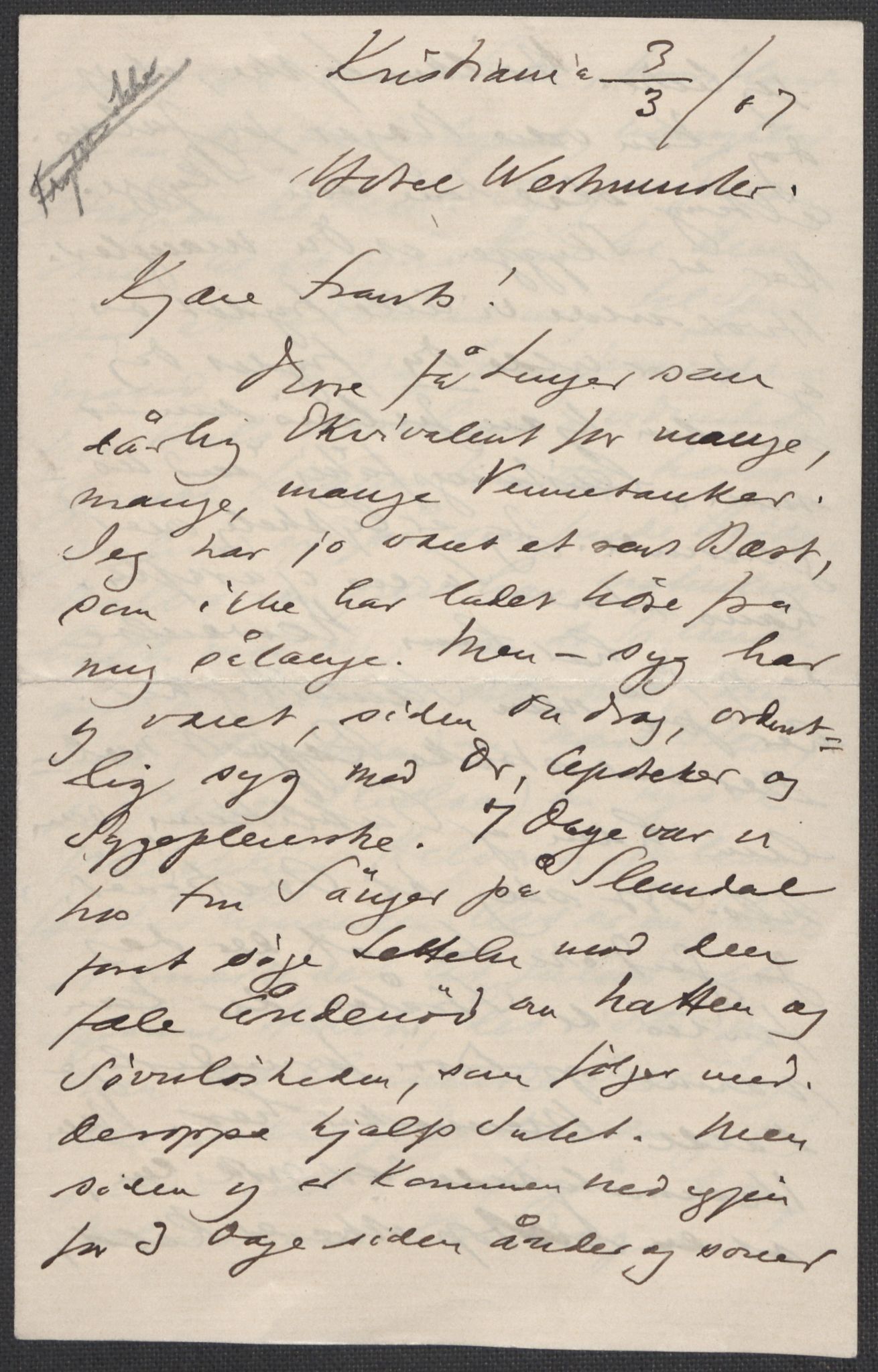 Beyer, Frants, AV/RA-PA-0132/F/L0001: Brev fra Edvard Grieg til Frantz Beyer og "En del optegnelser som kan tjene til kommentar til brevene" av Marie Beyer, 1872-1907, s. 875