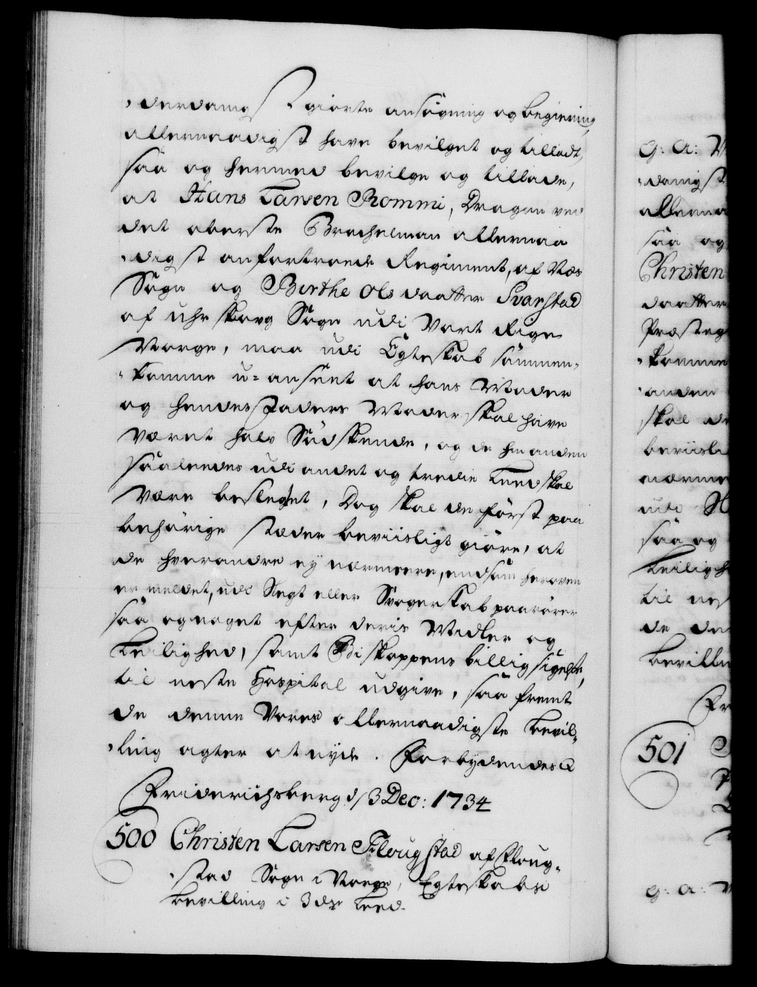 Danske Kanselli 1572-1799, AV/RA-EA-3023/F/Fc/Fca/Fcaa/L0028: Norske registre, 1733-1734, s. 678b