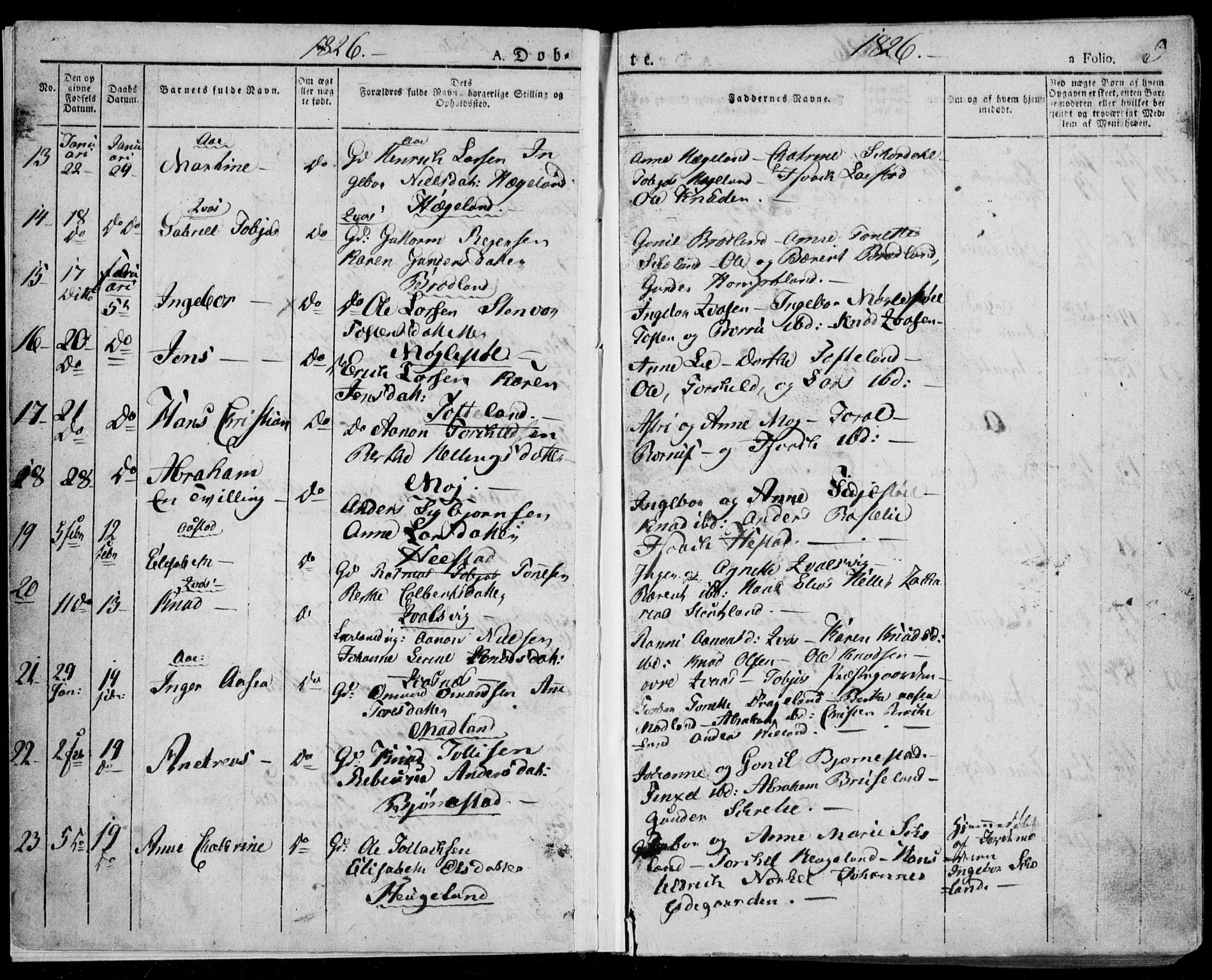 Lyngdal sokneprestkontor, AV/SAK-1111-0029/F/Fa/Fac/L0007: Ministerialbok nr. A 7, 1825-1838, s. 3